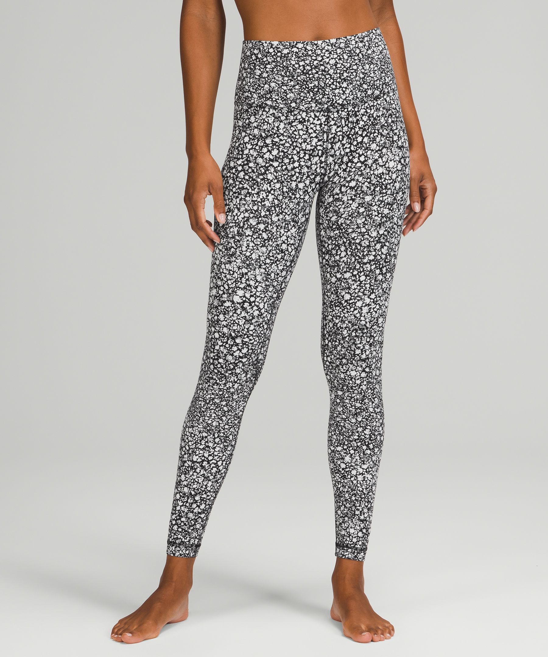 Lululemon Align™ High-rise Pants 28" In Venture Floral Alpine White Black