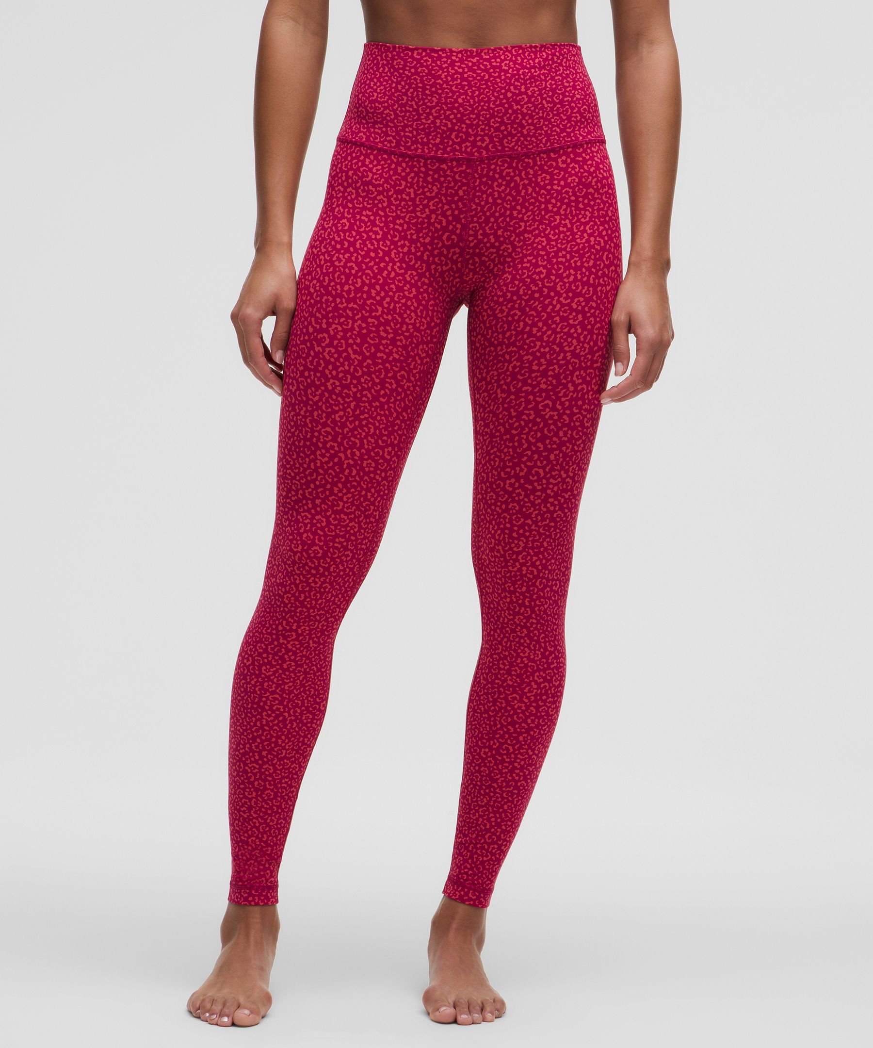 lululemon Align™ High-Rise Pant 28" - Leopard Daisy Desert Red Magenta Smoke