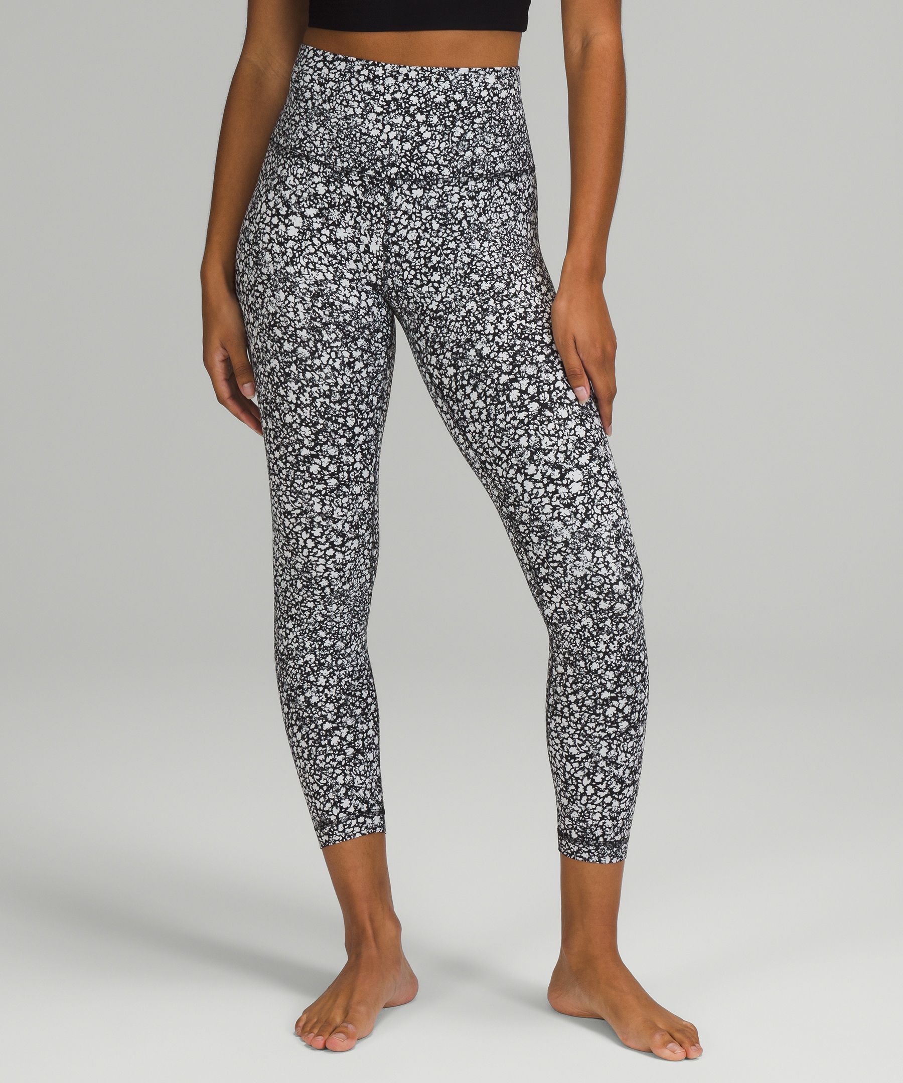 Lululemon Align™ High-rise Leggings 25 In Venture Floral Alpine White  Black