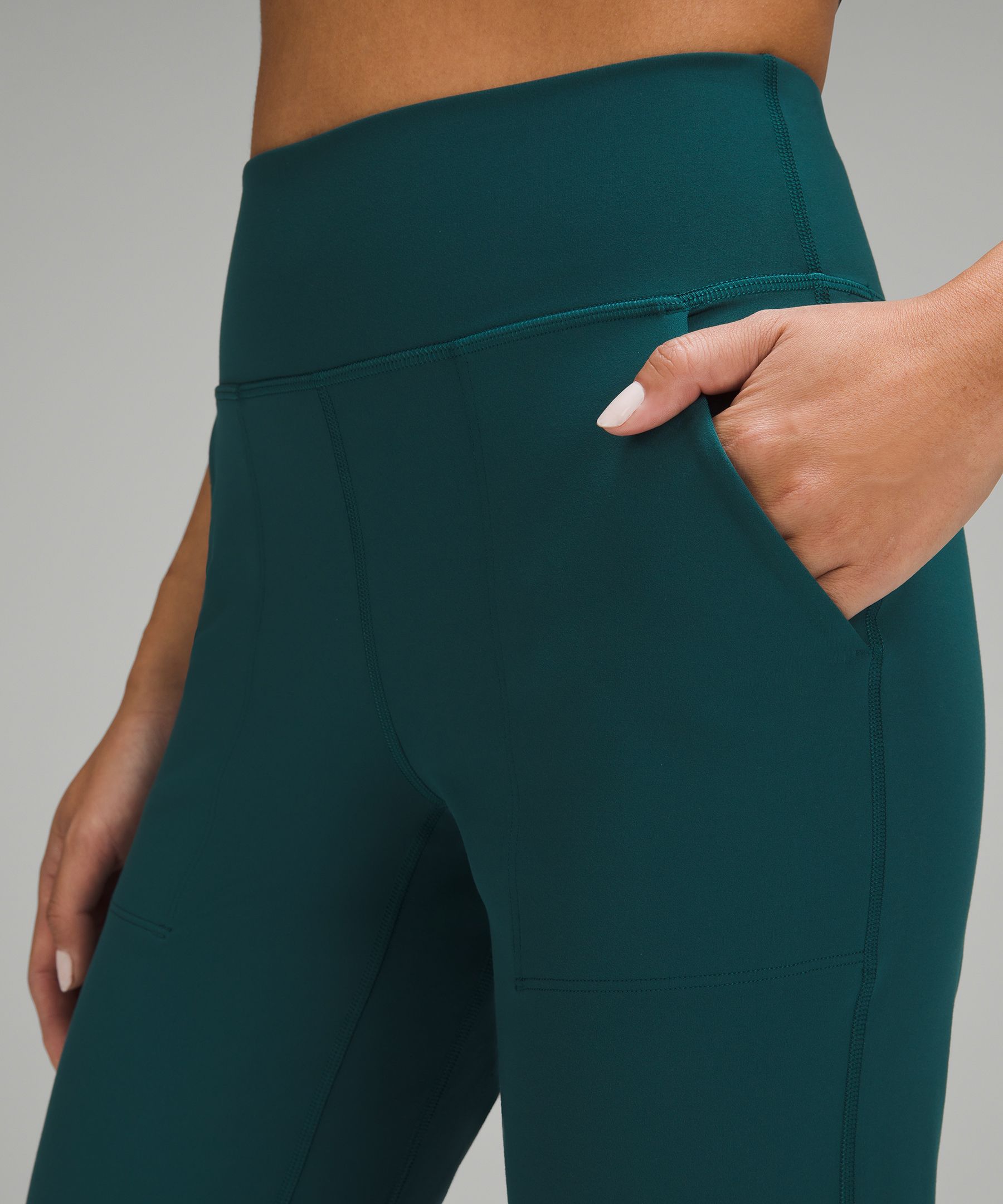 Wearing ETS long sleeve in rainforest green (2), and align joggers