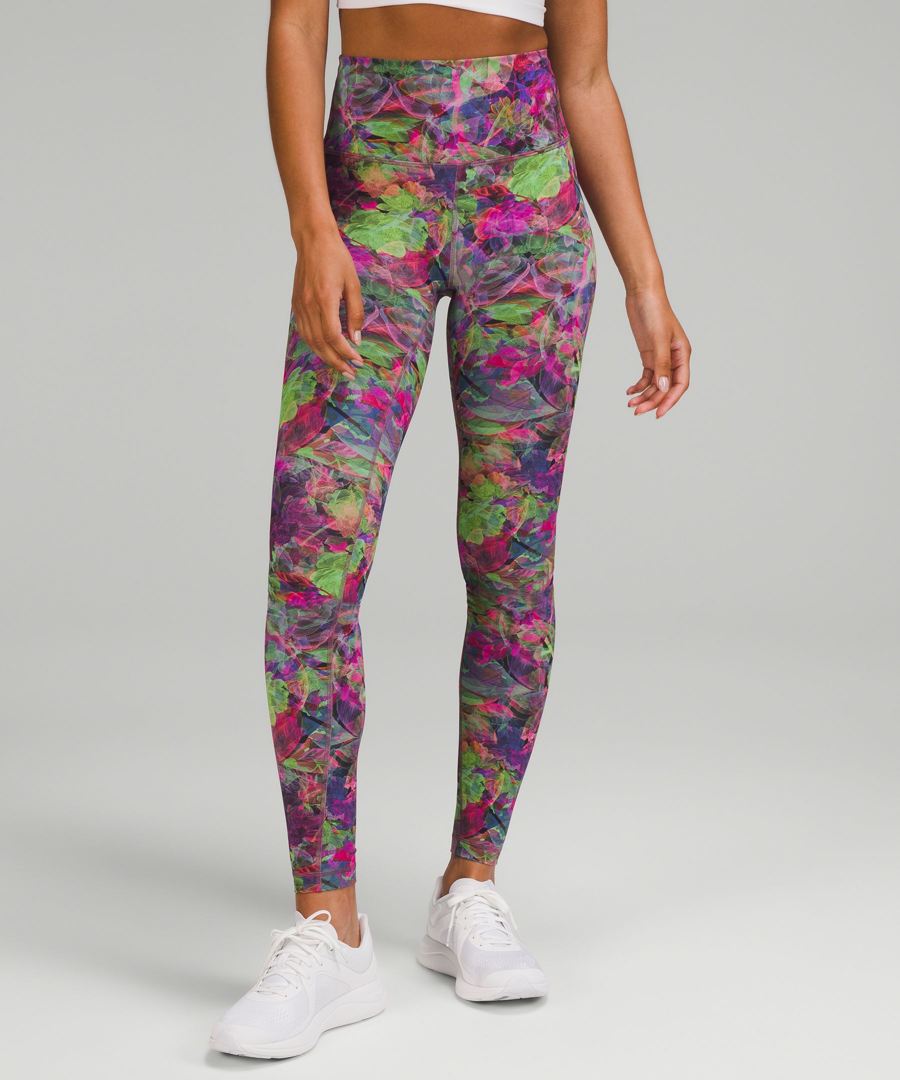 Lululemon Wunder Train High-rise Tights 31" In Vivid Floral Tone
