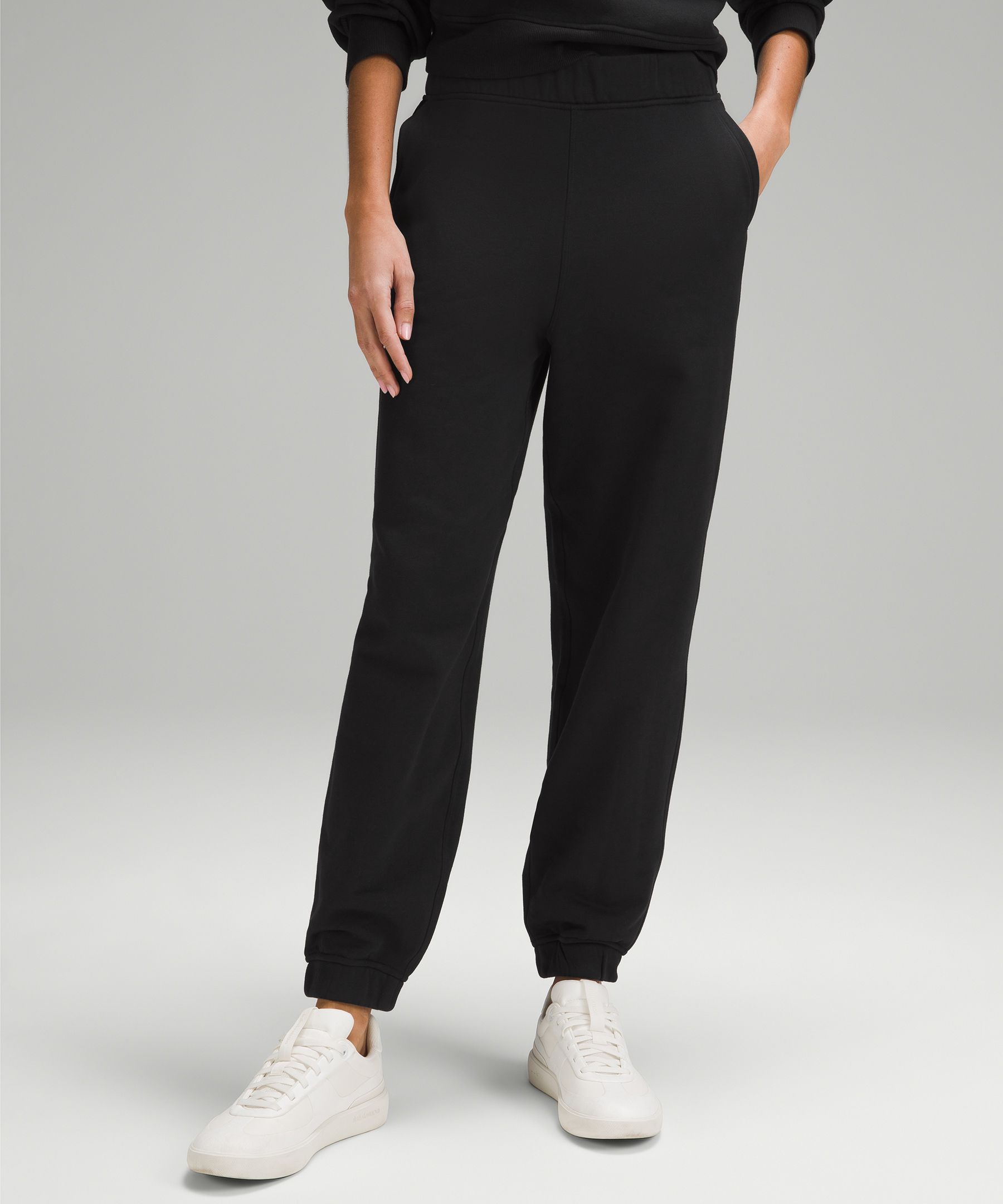 Lululemon Women Activewear Pants 4 Black Joggers Zipped Pockets 27 Inseam