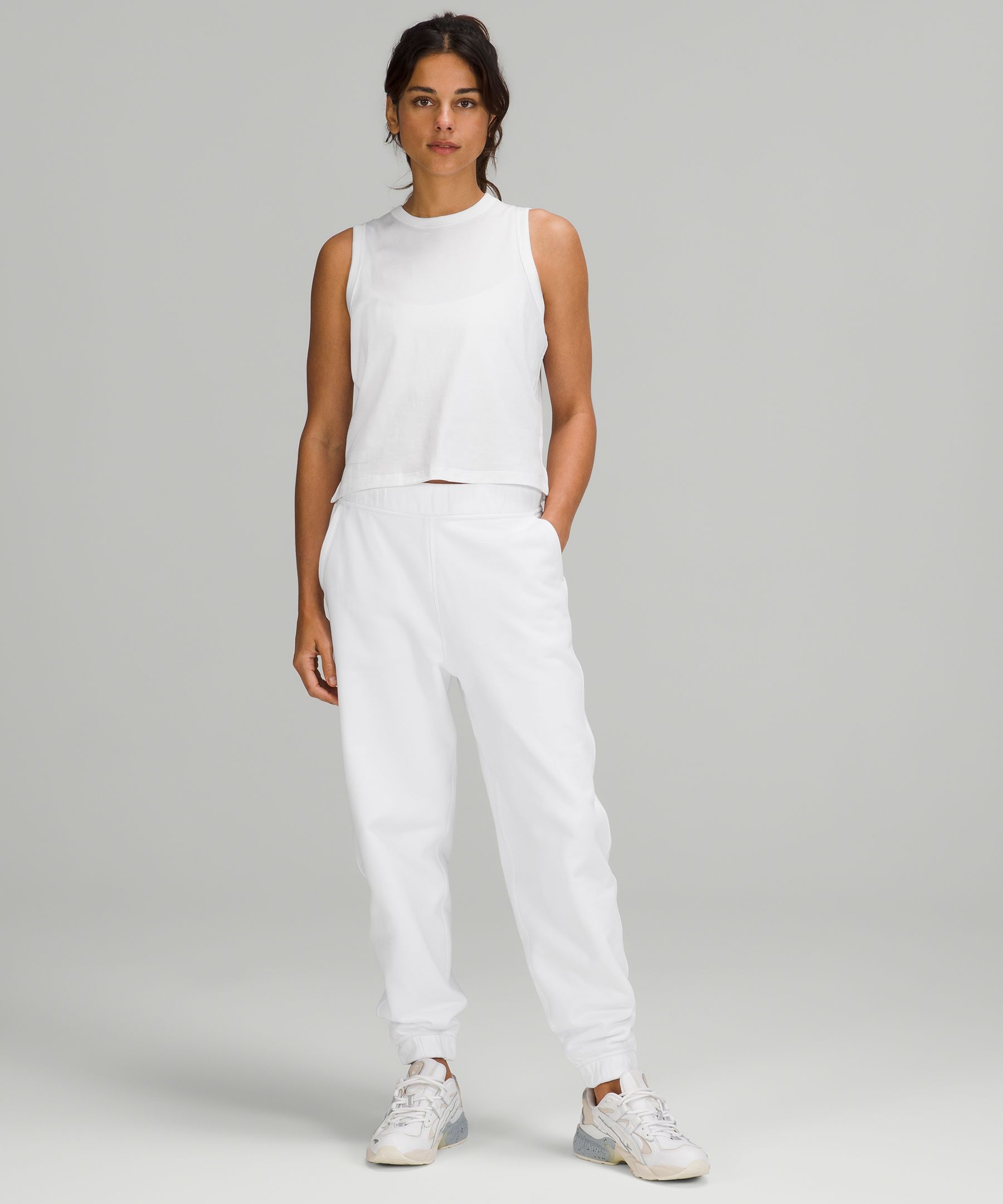 white track pants womens