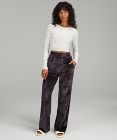 Velour Relaxed High-Rise Pant