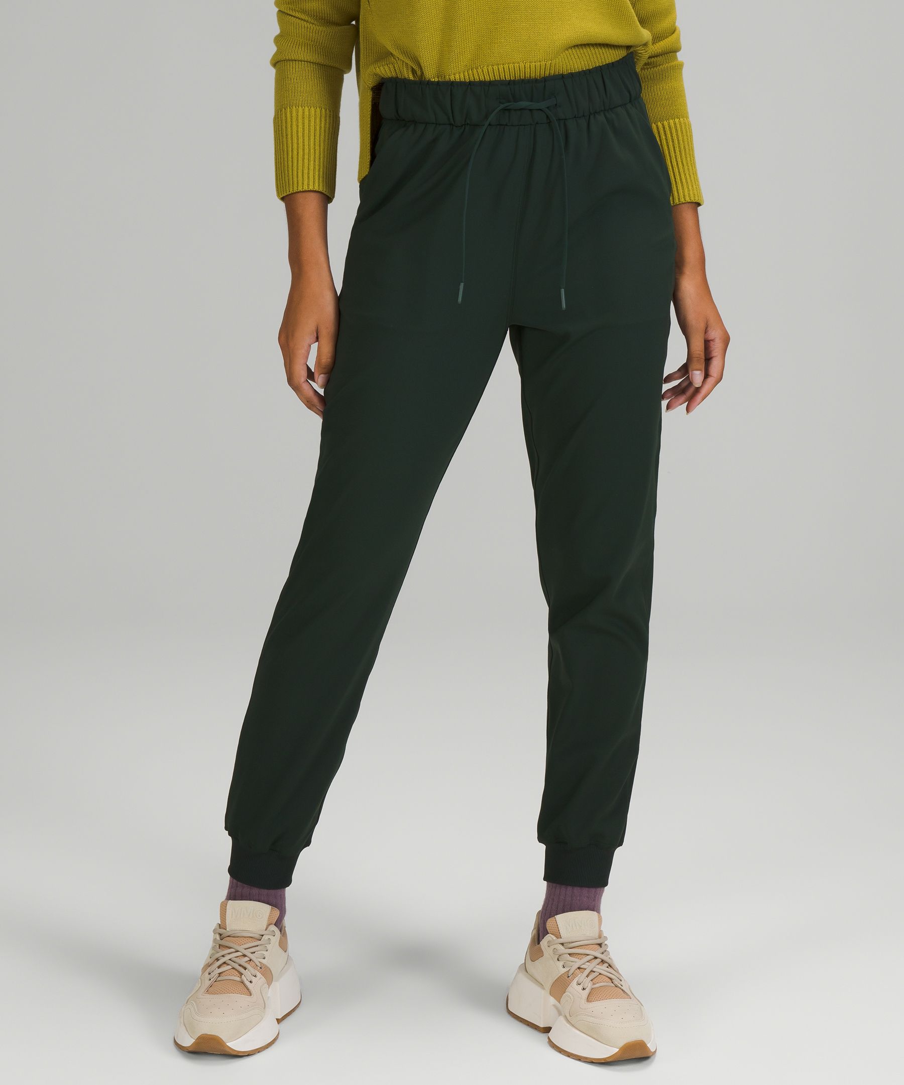 Lululemon Stretch Luxtreme High-rise Joggers In Rainforest Green