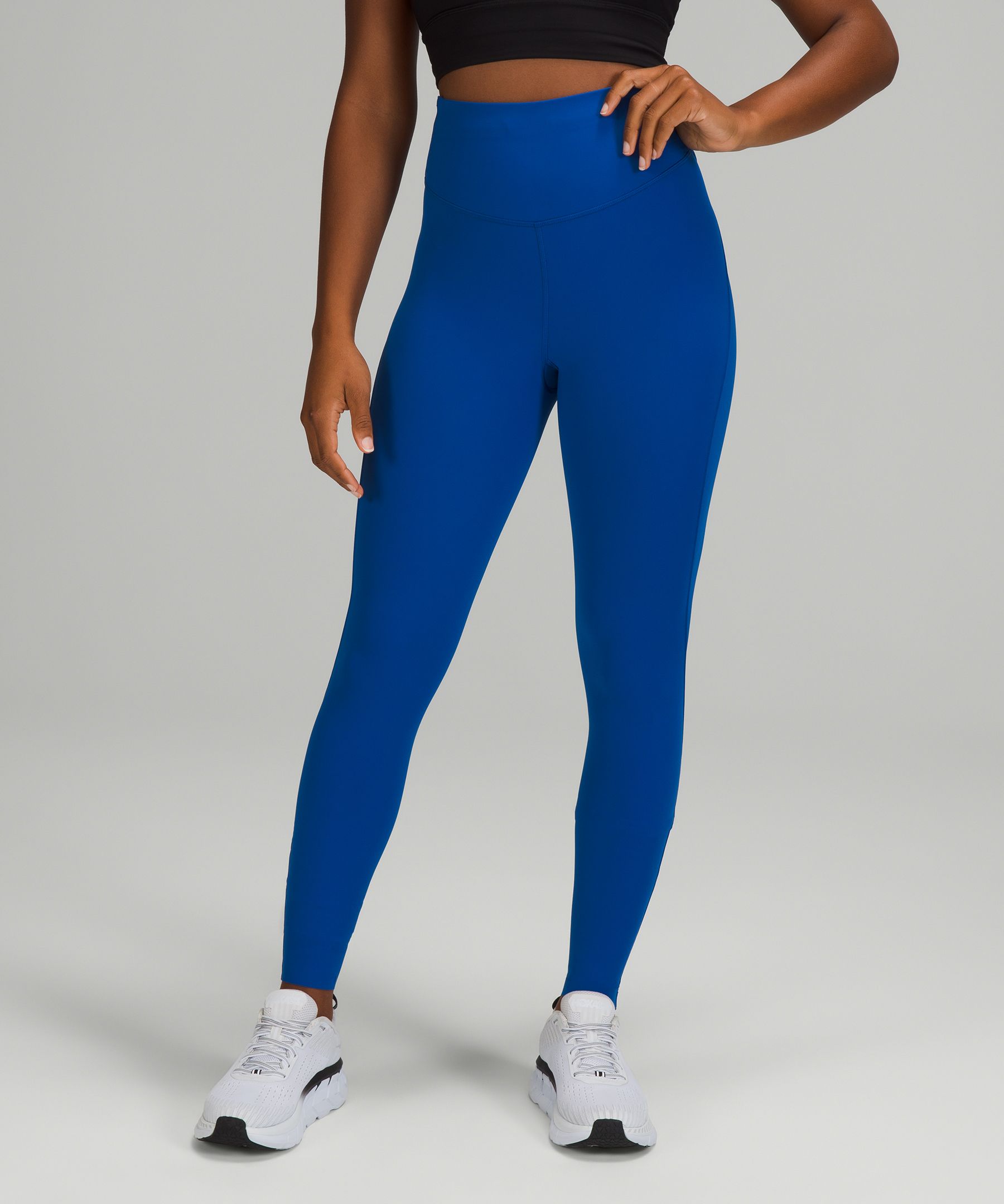 lululemon athletica, Pants & Jumpsuits, Lululemon Zone In Tight Leggings  With Reflective And Mesh Details In Blue Cast