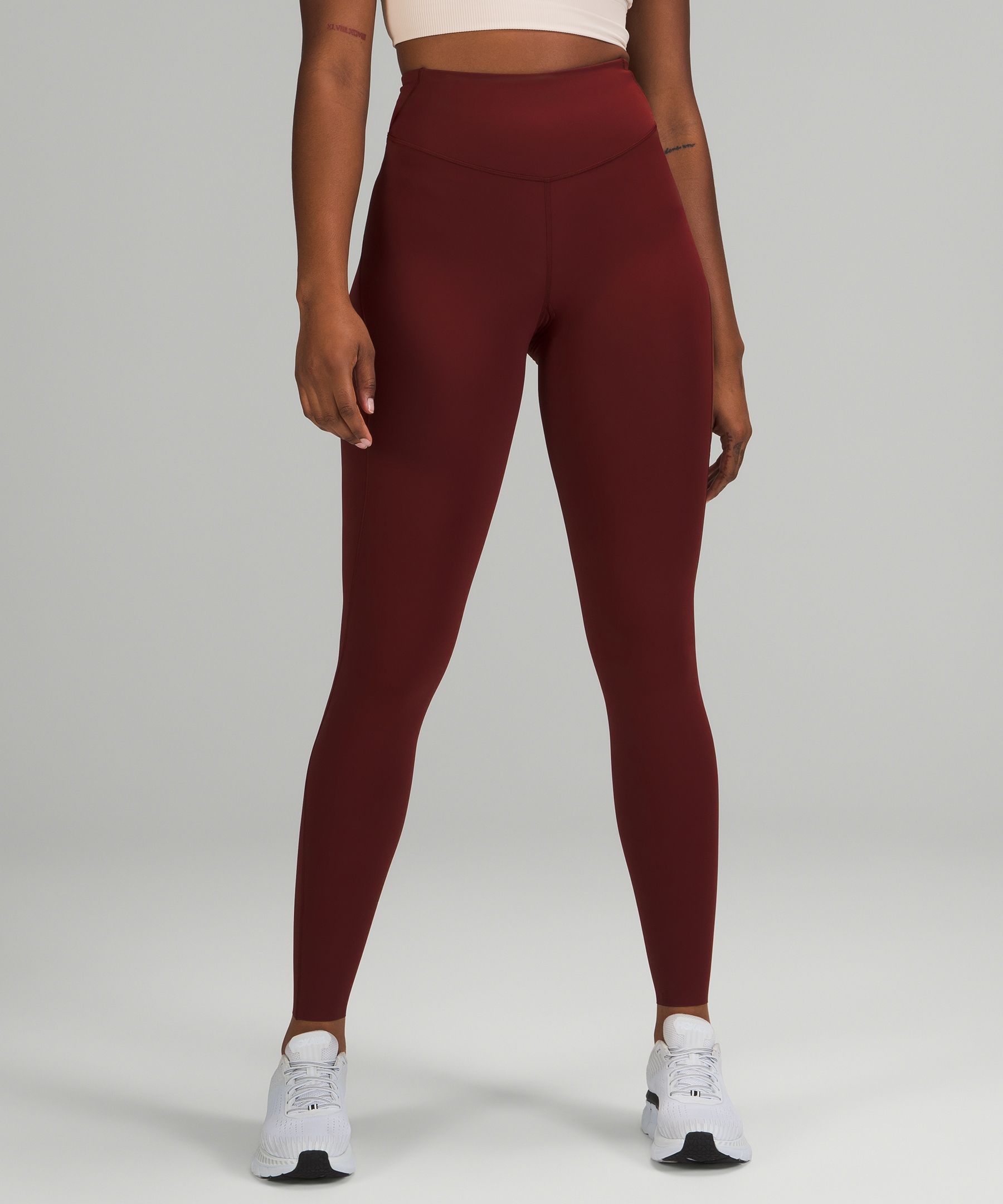 Lululemon Base Pace High-rise Running Tights 31" In Red Merlot