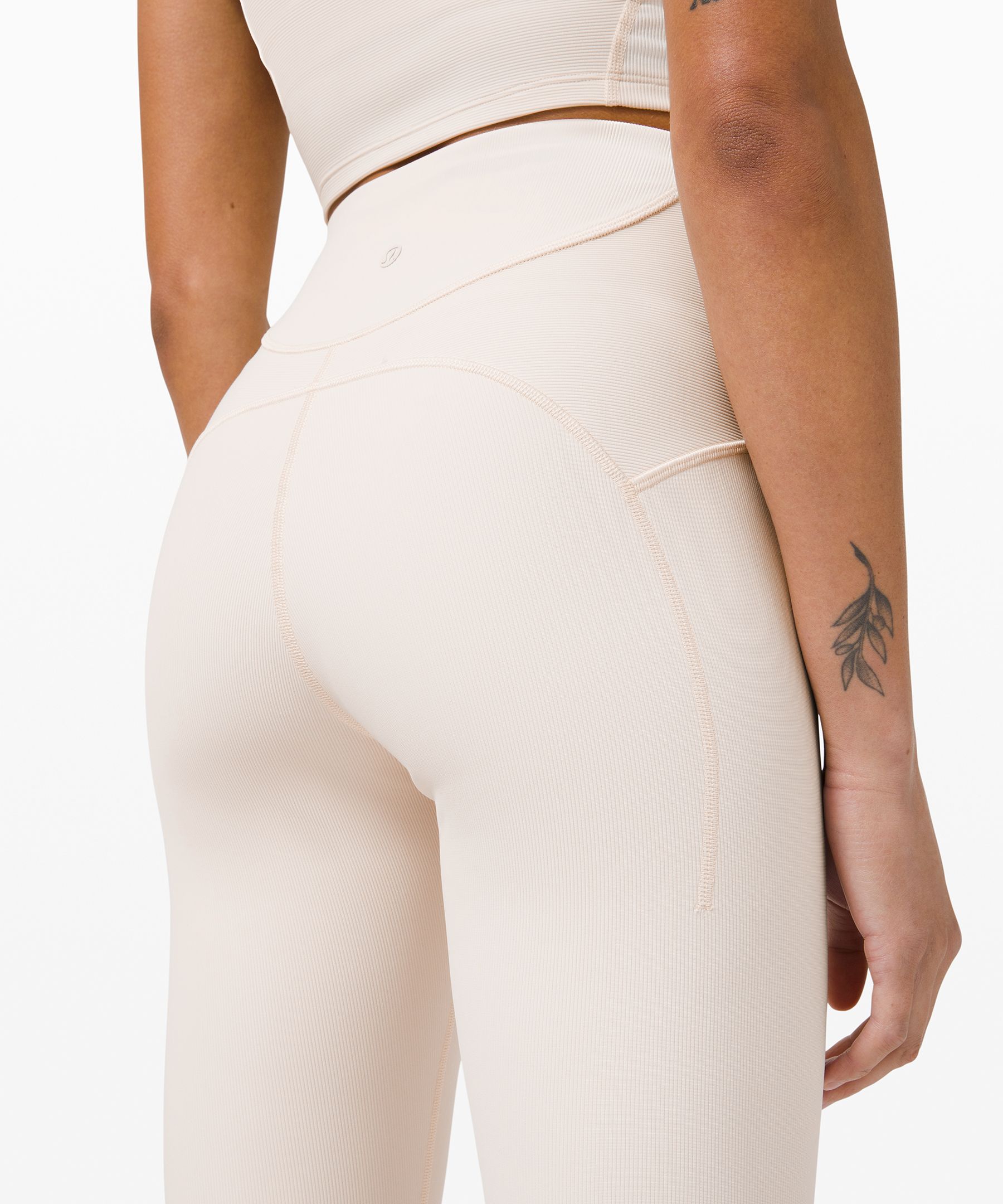 Luxe Ribbed Leggings - IVORY BEIGE