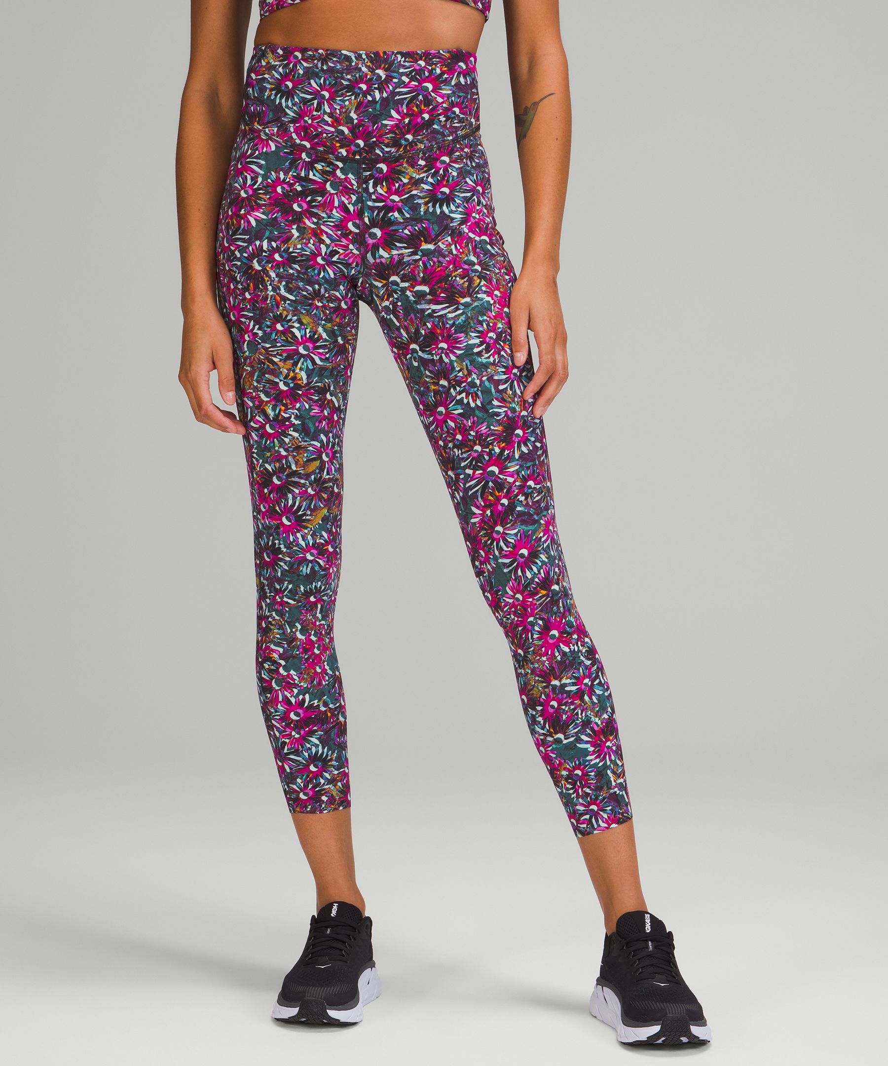 Lululemon Base Pace High-rise Running Tights 25" In Floral Electric