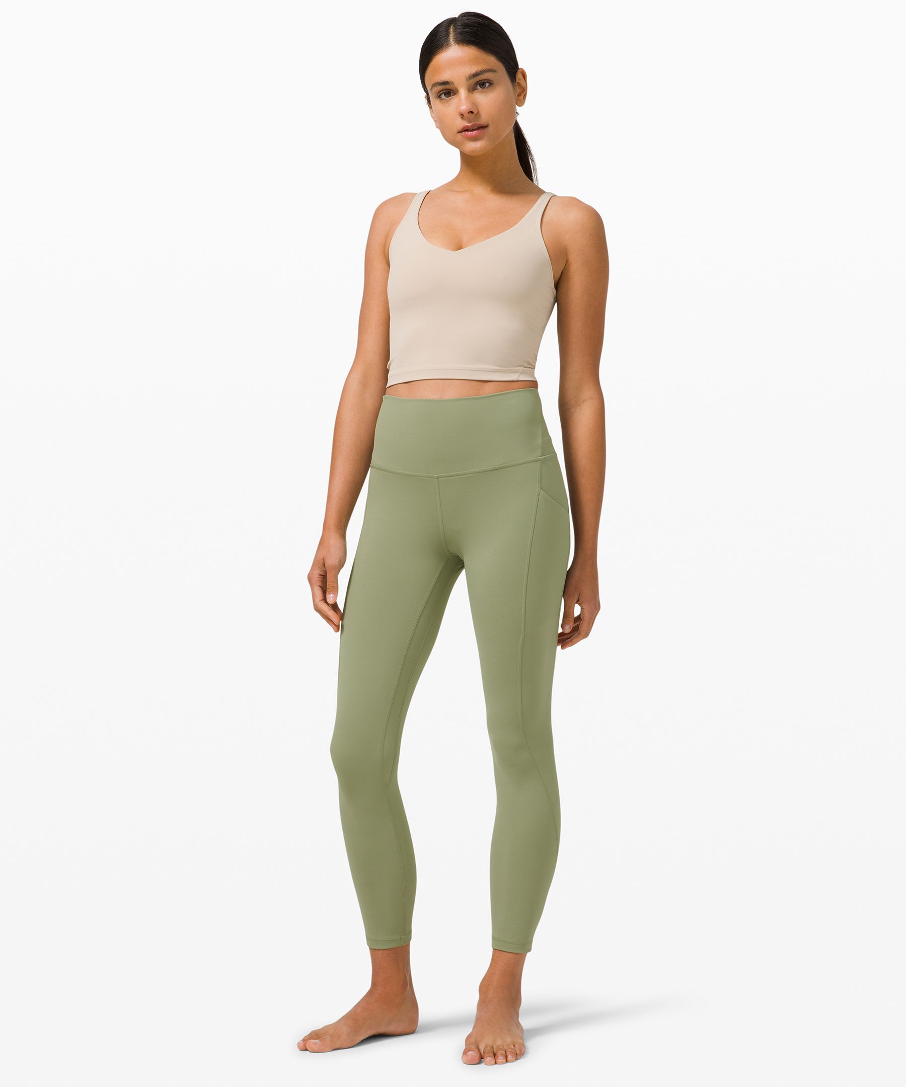 lululemon softstreme high rise crop pants in lemon sorbet size 6