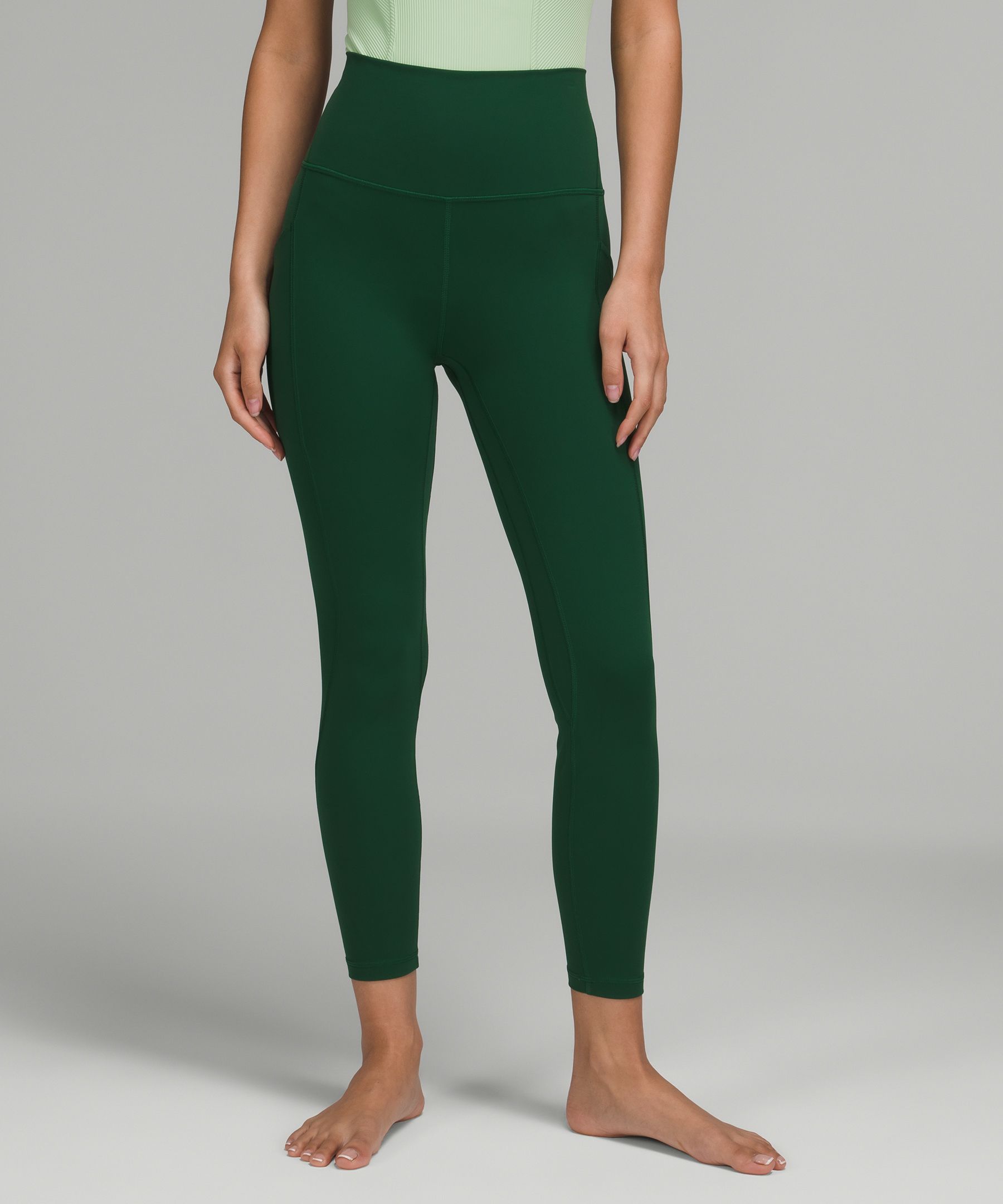 Green Lululemon Leggings With Pockets