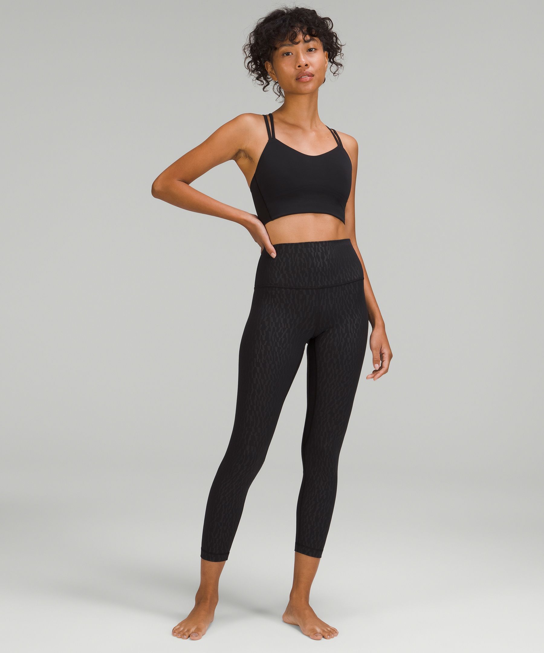 NEW LULULEMON Align 25 Pant 4 Diverge Emboss Black