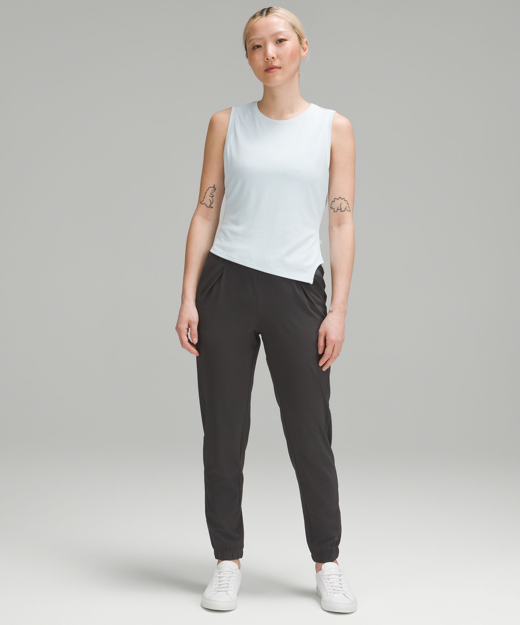 Asia mid-rise slim pant - black / short / xsmall