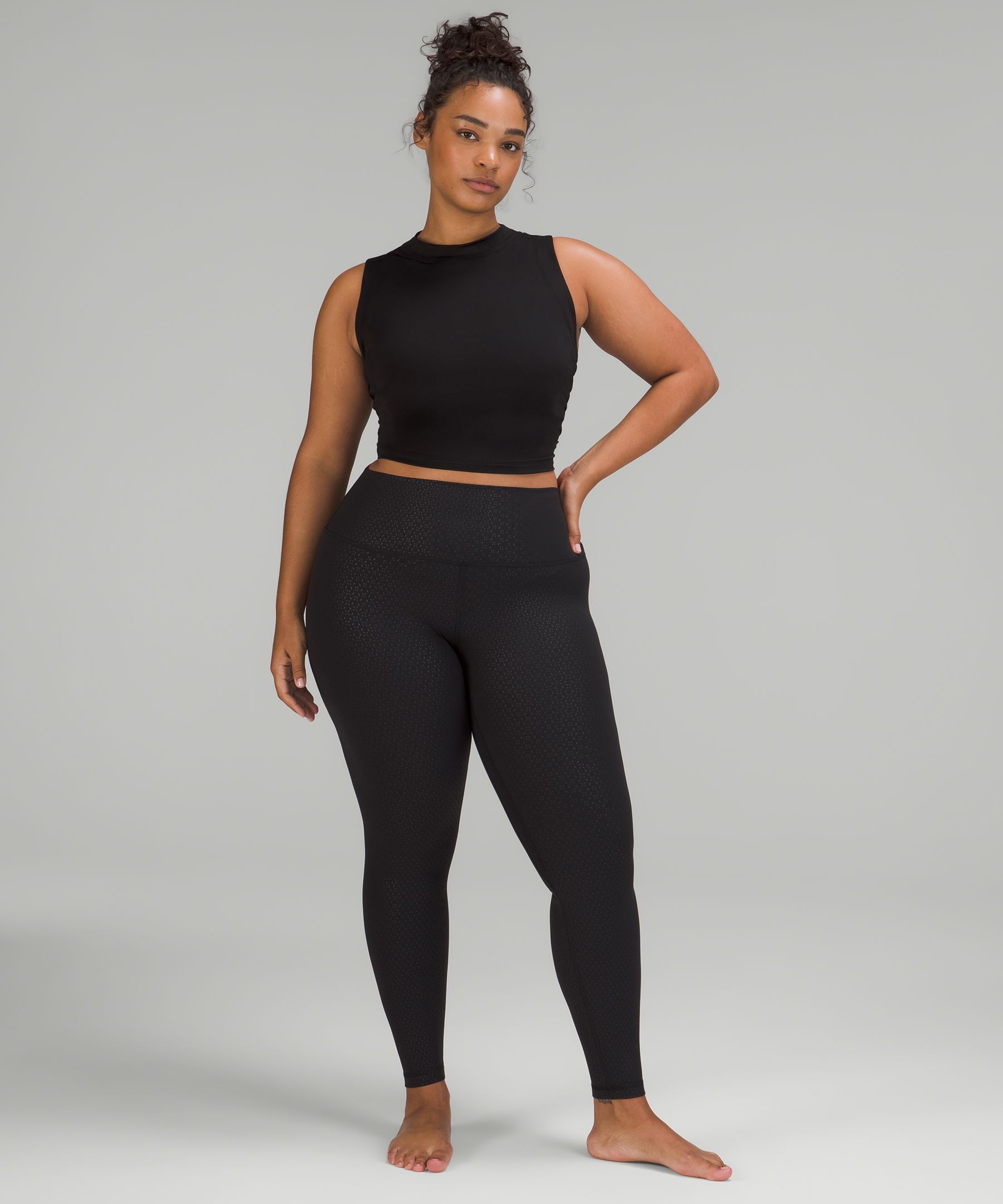 Lululemon Women Align Pant 28” Nulu LW5CTES Black Size 6