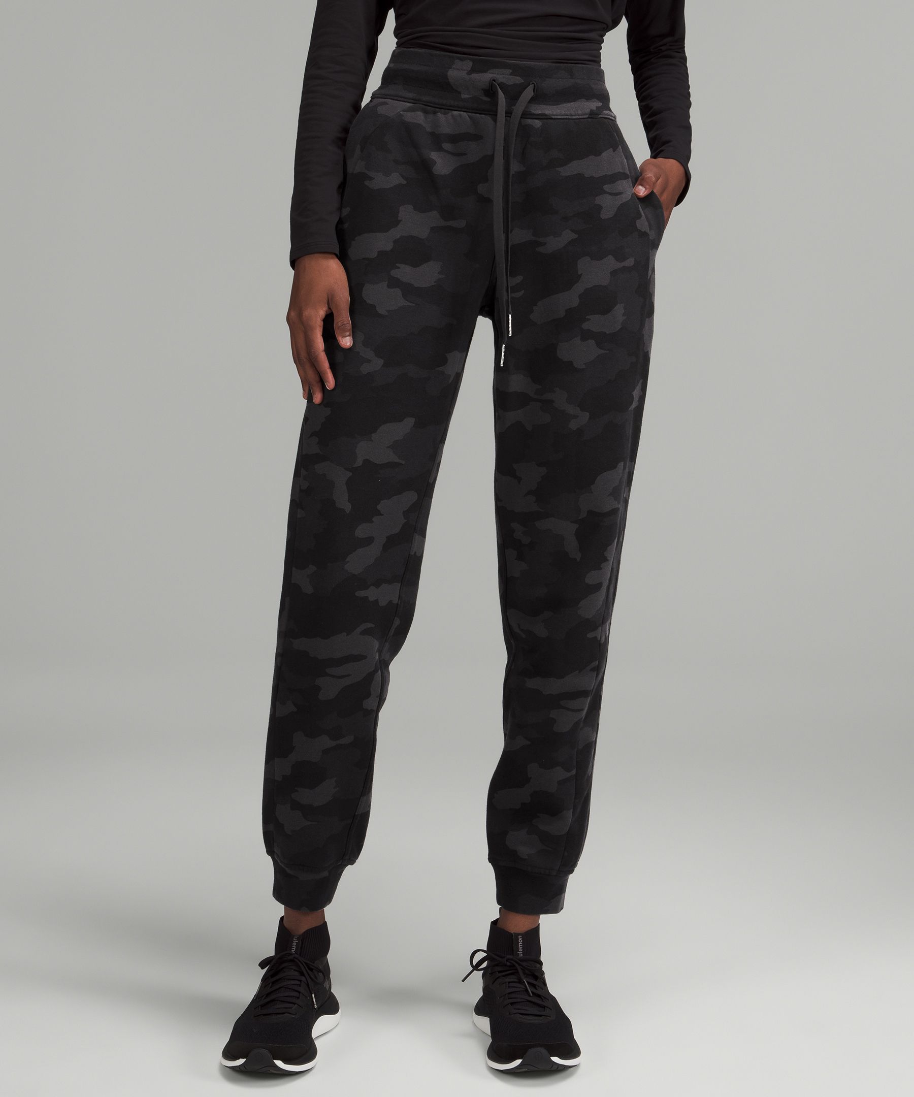 Lululemon Scuba High-rise French Terry Joggers In Heritage 365 Camo Deep Coal