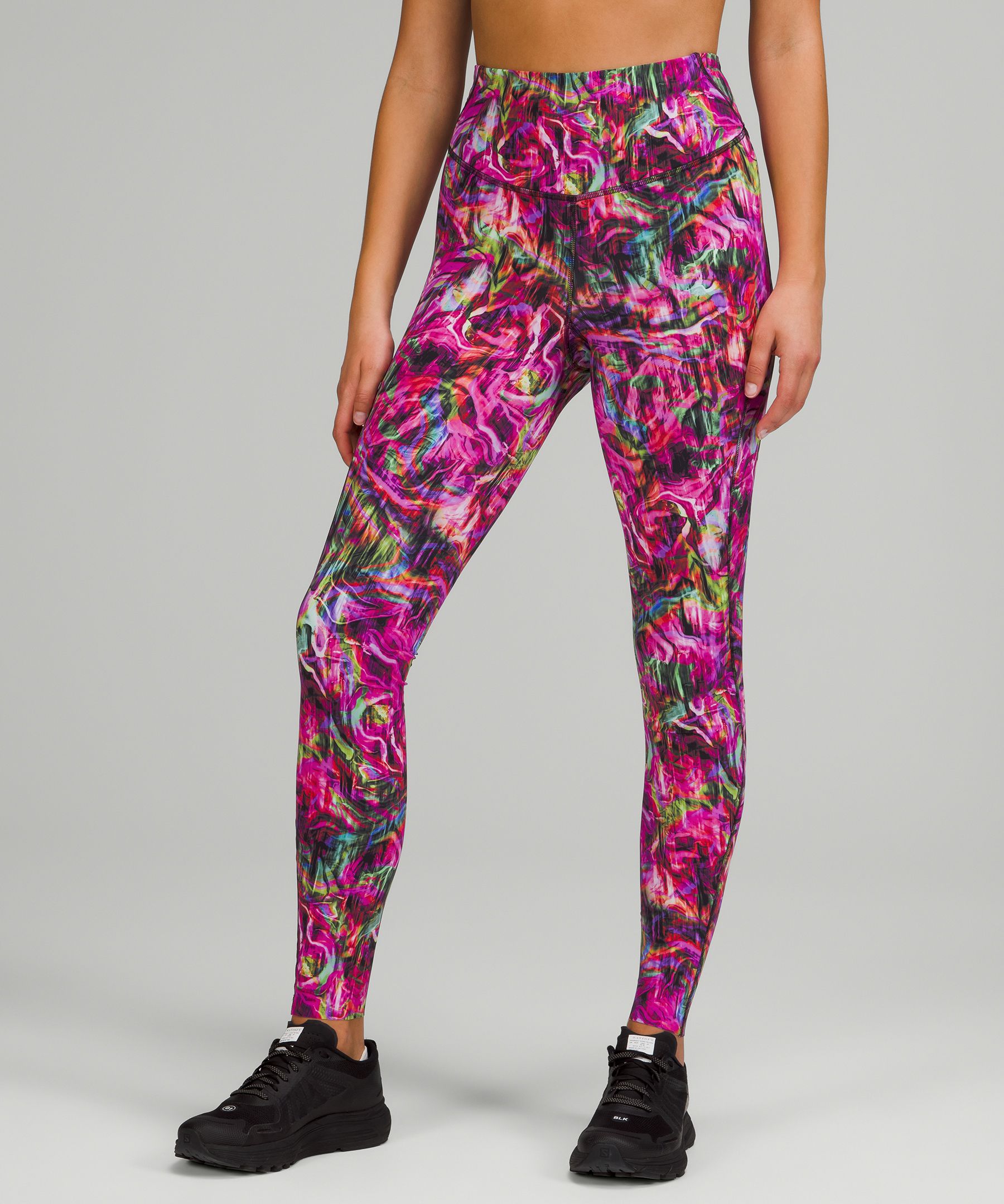 Lululemon Base Pace High-Rise Tight 31 - Cheetah Camo Magenta Purple Multi  - lulu fanatics