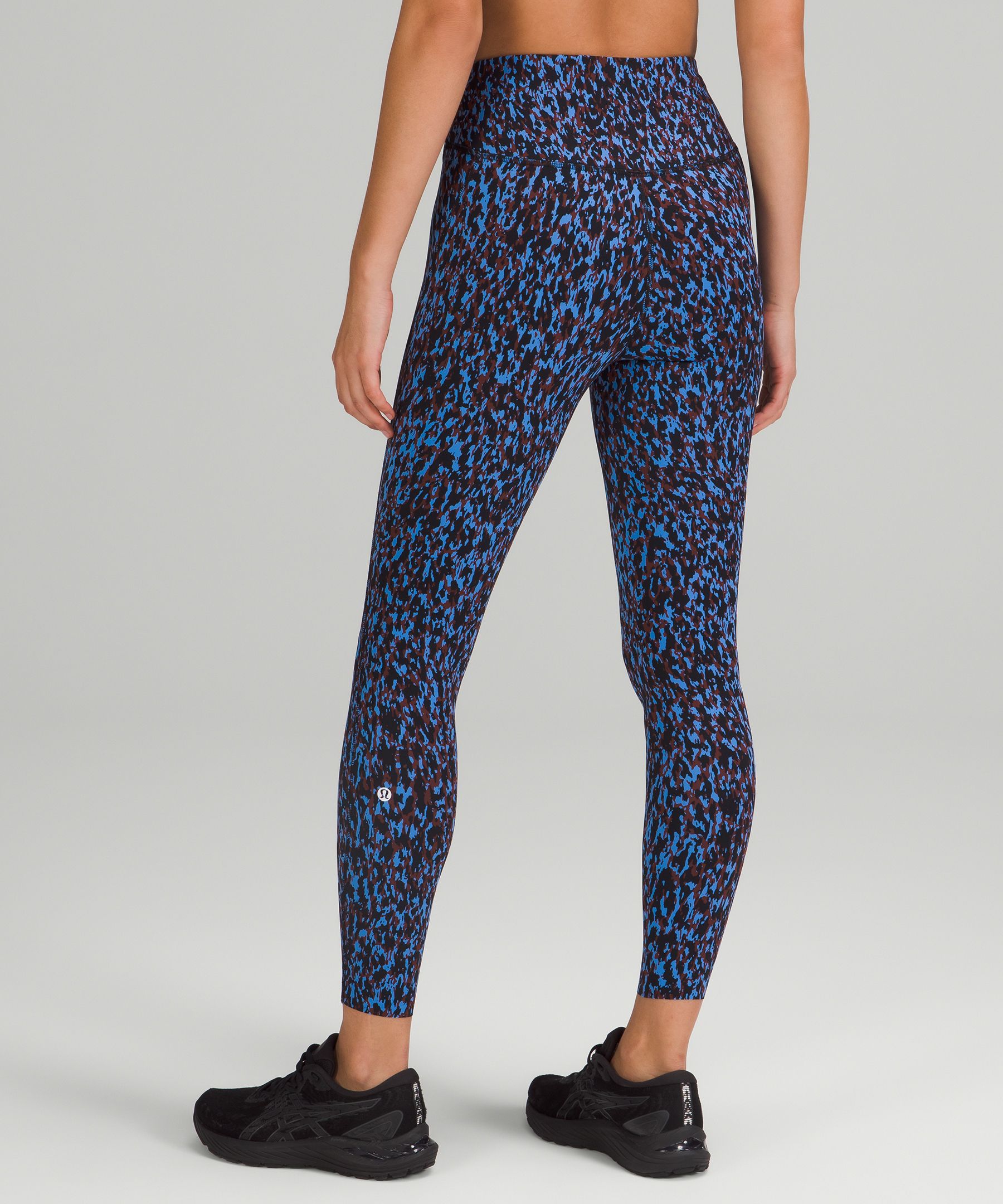 Lululemon leggings wunder under samba snake blue size 4 workout