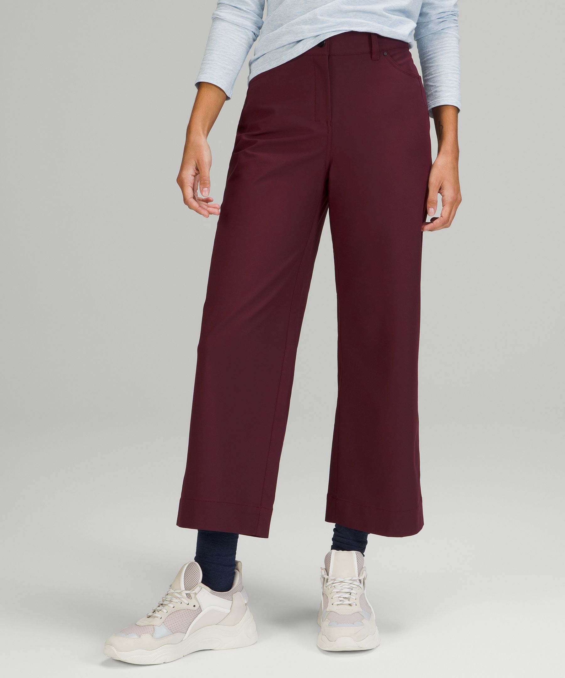 Lululemon City Sleek 5 Pocket Wide Leg Pants In Purple