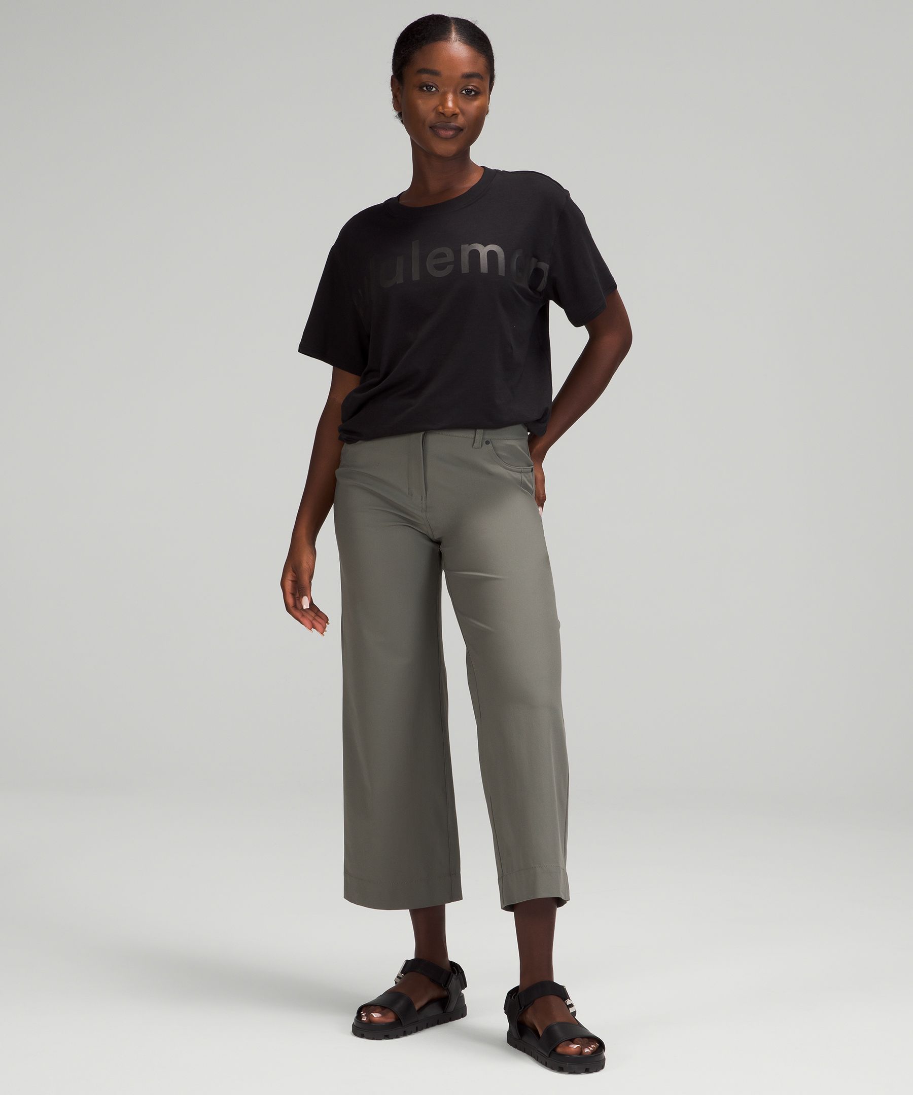 Lululemon City Sleek 5 Pocket Wide-Leg High Rise 7/8 Length Pant