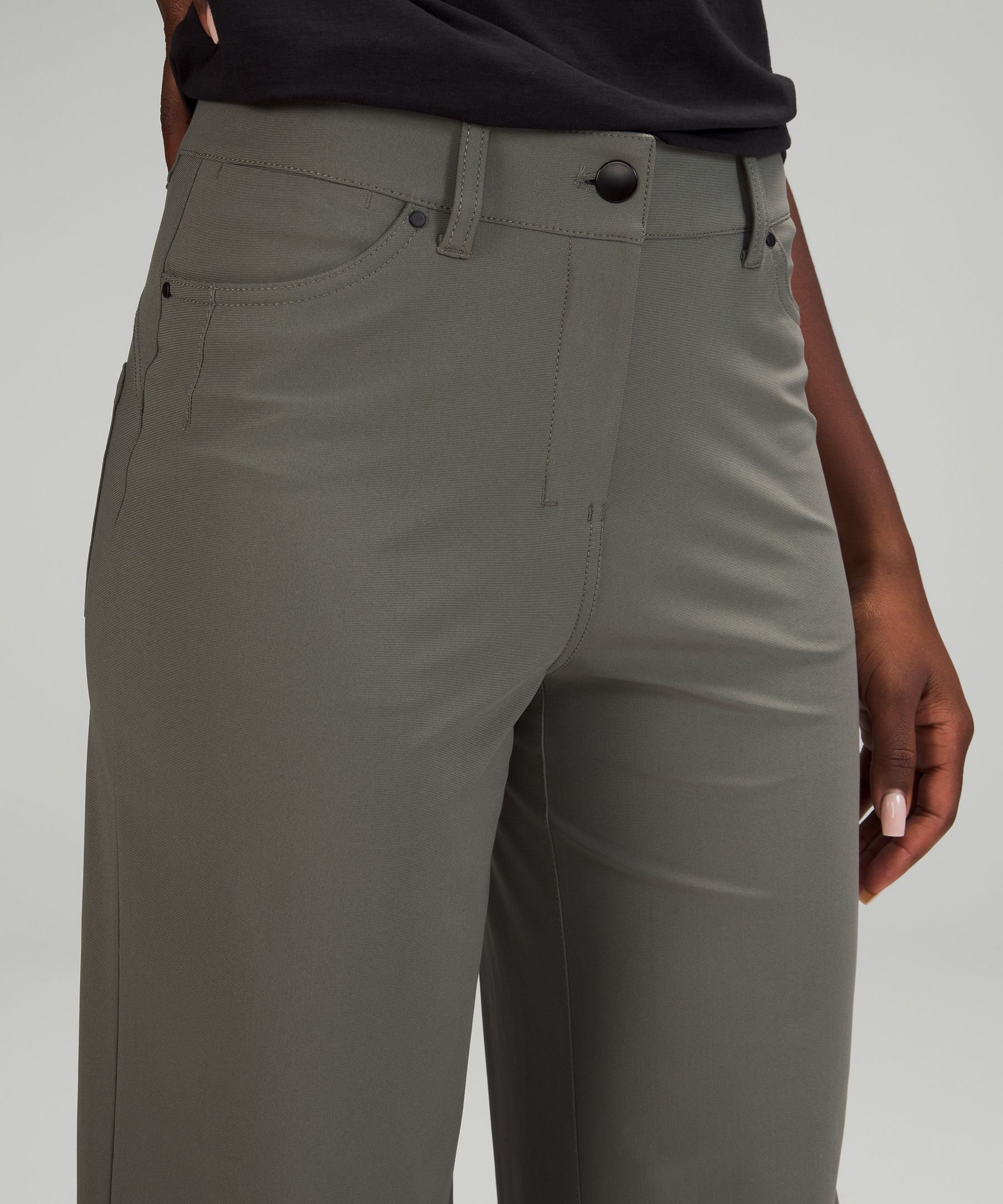 Lululemon City Sleek 5 Pocket Wide-Leg High Rise 7/8 Pants White