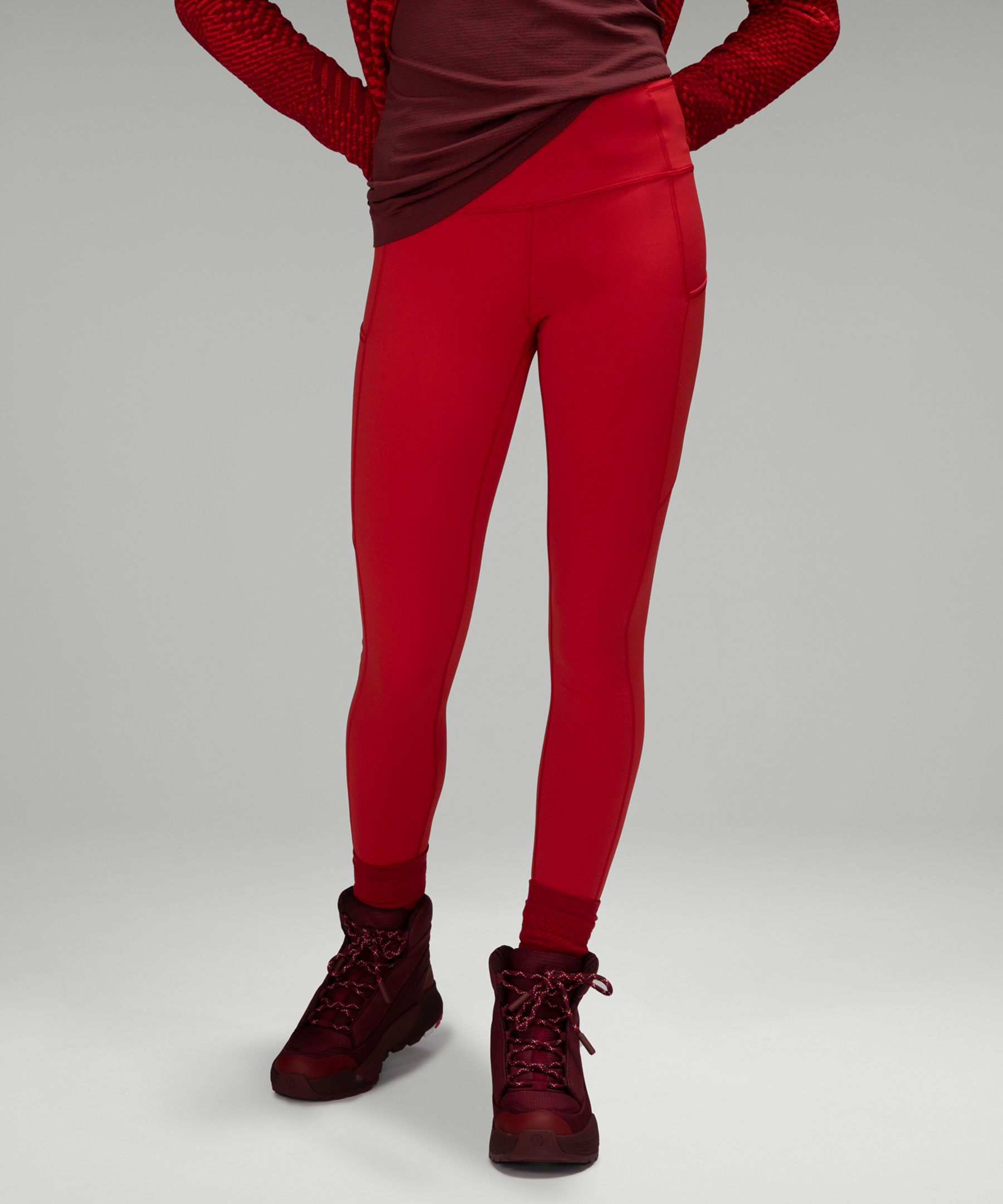 Lululemon - Team Canada Fast and Free Brushed Nulux High-Rise Tight 28  *COC Logo Online Only