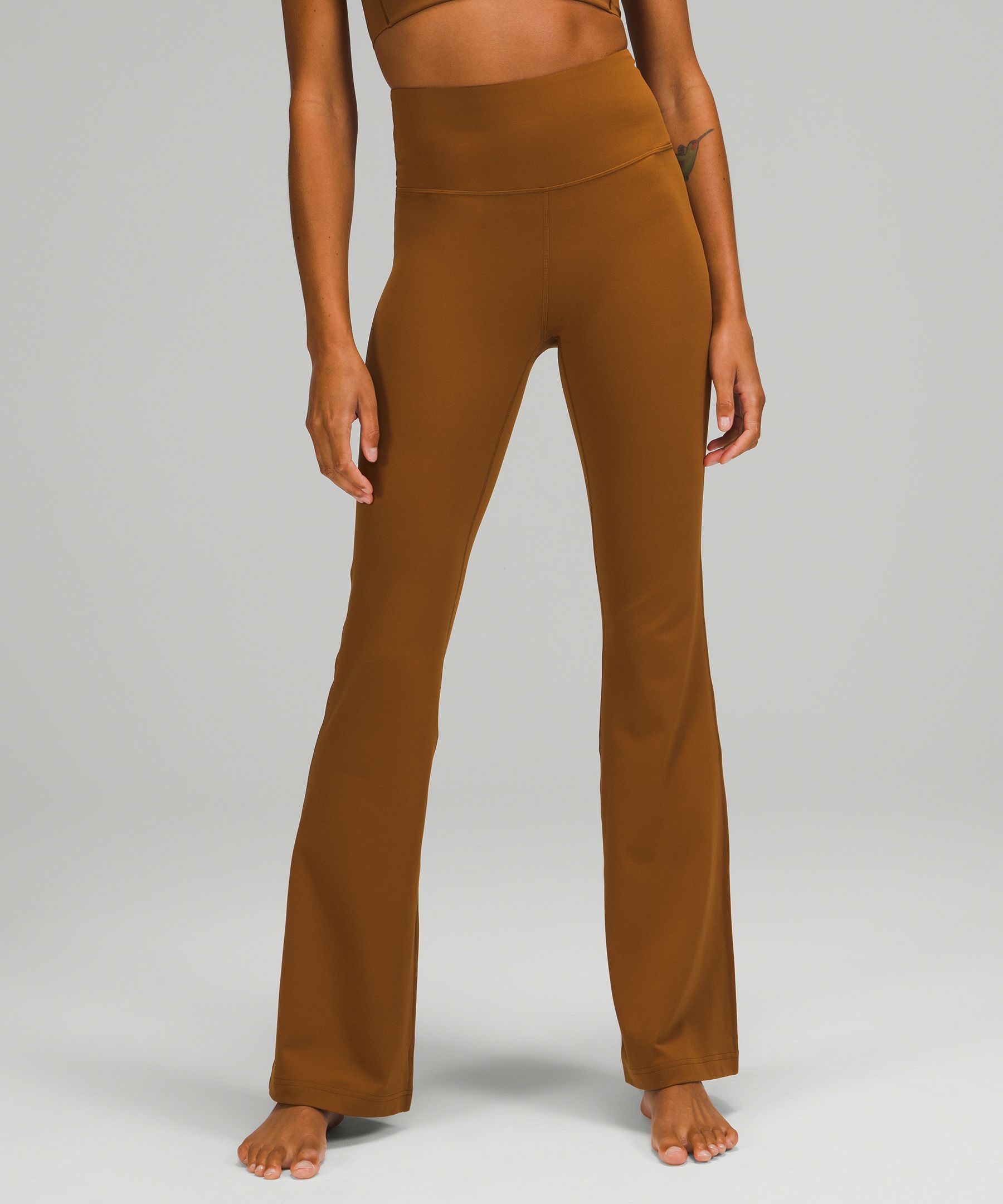 Lululemon Groove Pants Flare Super High-rise Nulu In Copper Brown ...