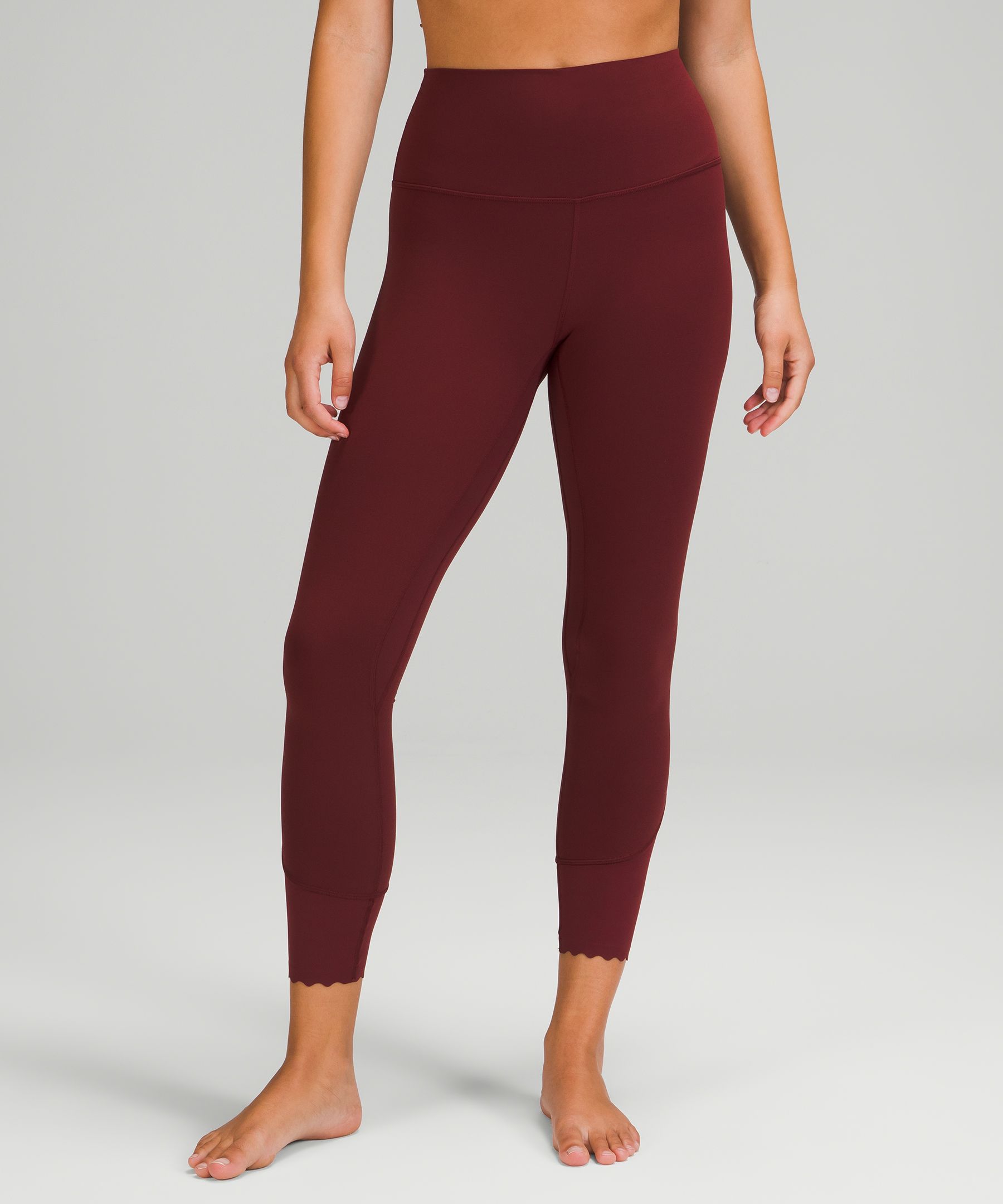 lululemon athletica, Pants & Jumpsuits, Lululemom Tight Stuff Ii Tight  Scalloped Hem Reflective Trim Leggings