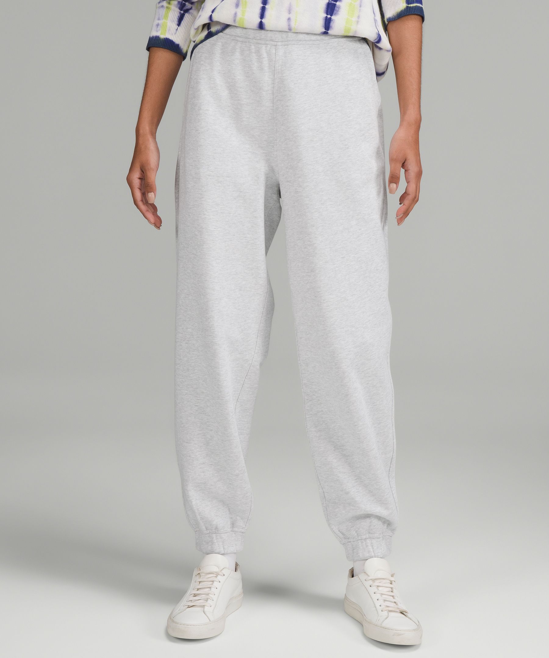 White joggers high discount waisted