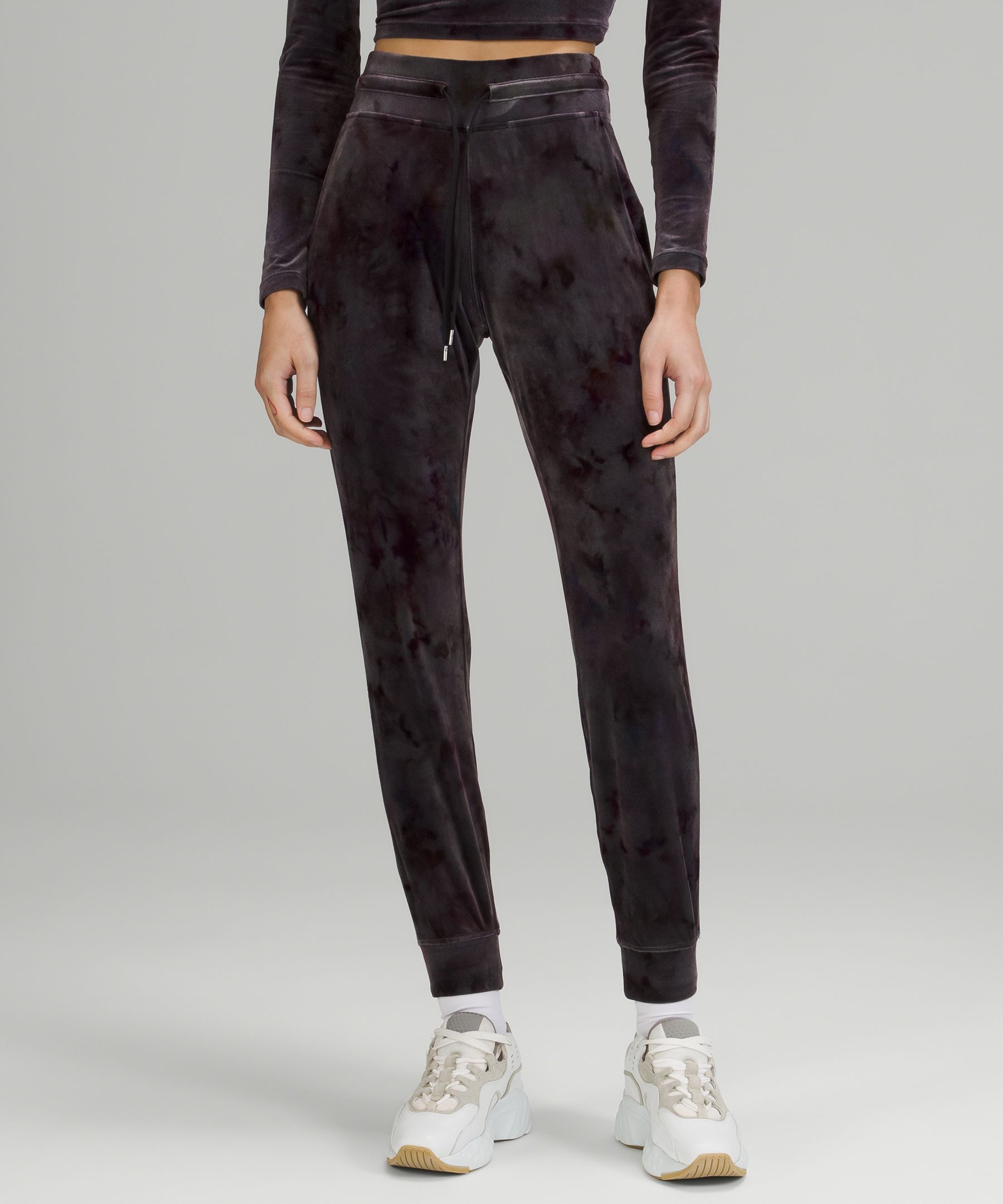 Crushed velvet jogger sales set