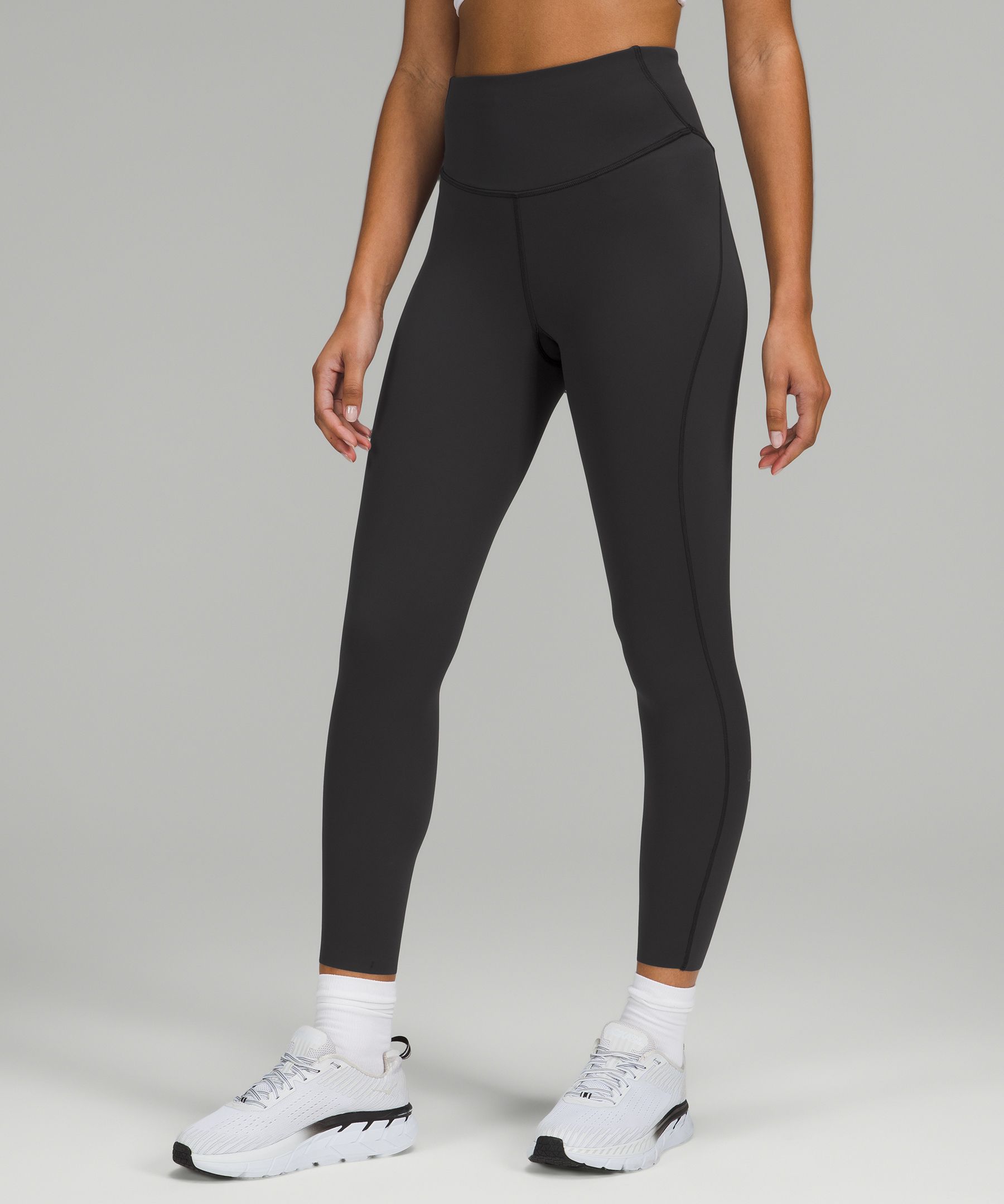 Lululemon Base Pace High-rise Running Tights 25 Brushed Nulux In Black