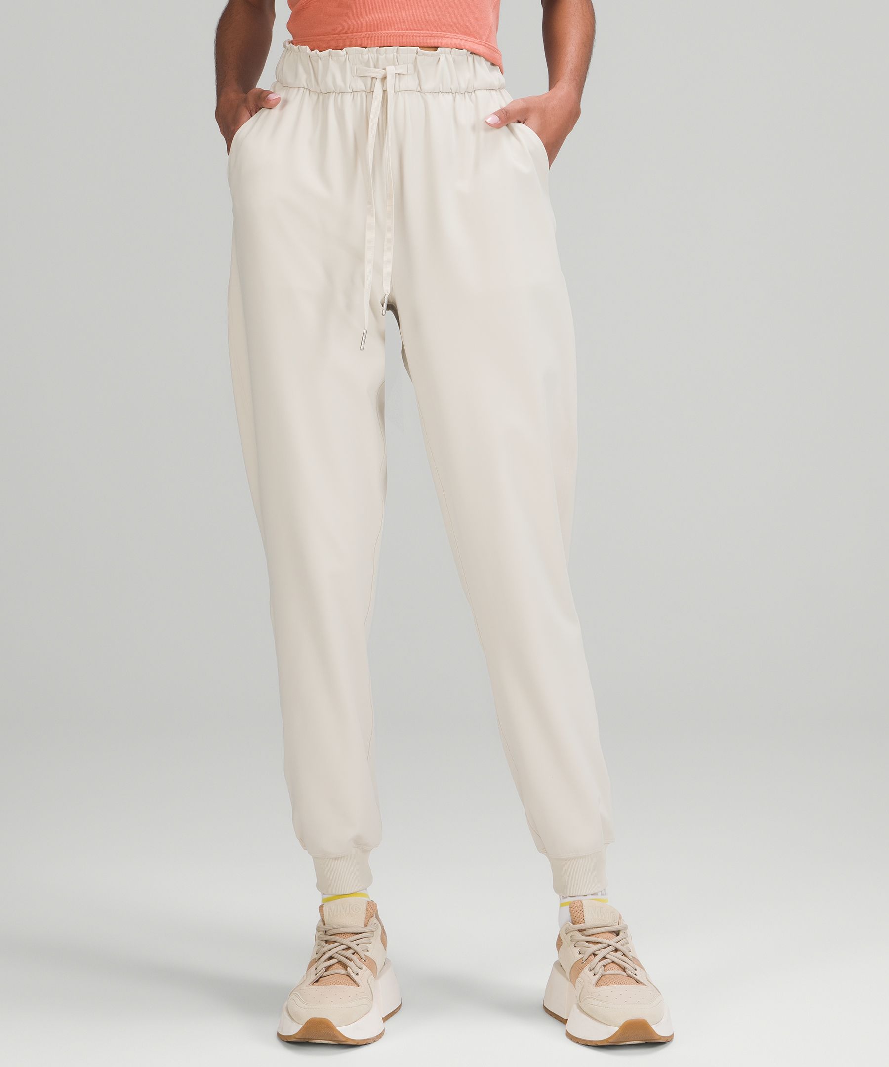 Lululemon Stretch High-rise Joggers Full Length In Natural Ivory | ModeSens
