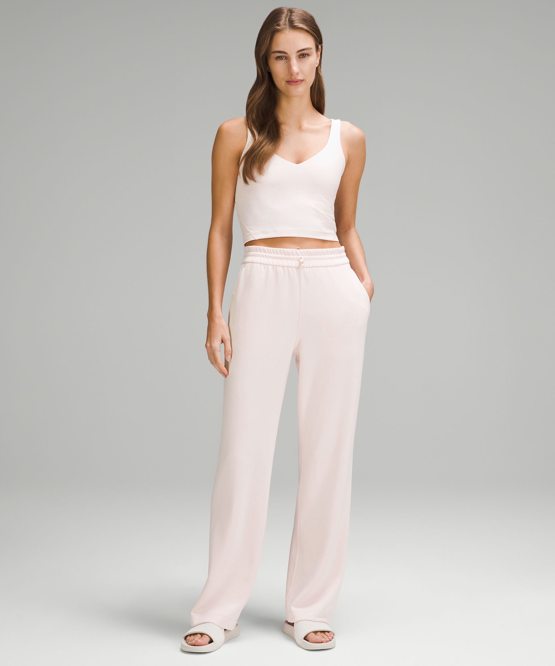 White High Rise Pants