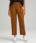 Cotton-Blend Twill Trouser *7/8 Length
