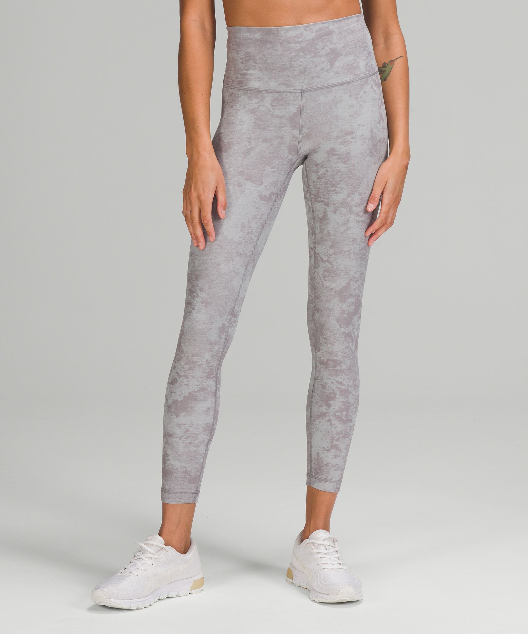 Lululemon Wunder Train Marble-print High-rise 25 Leggings - Grey