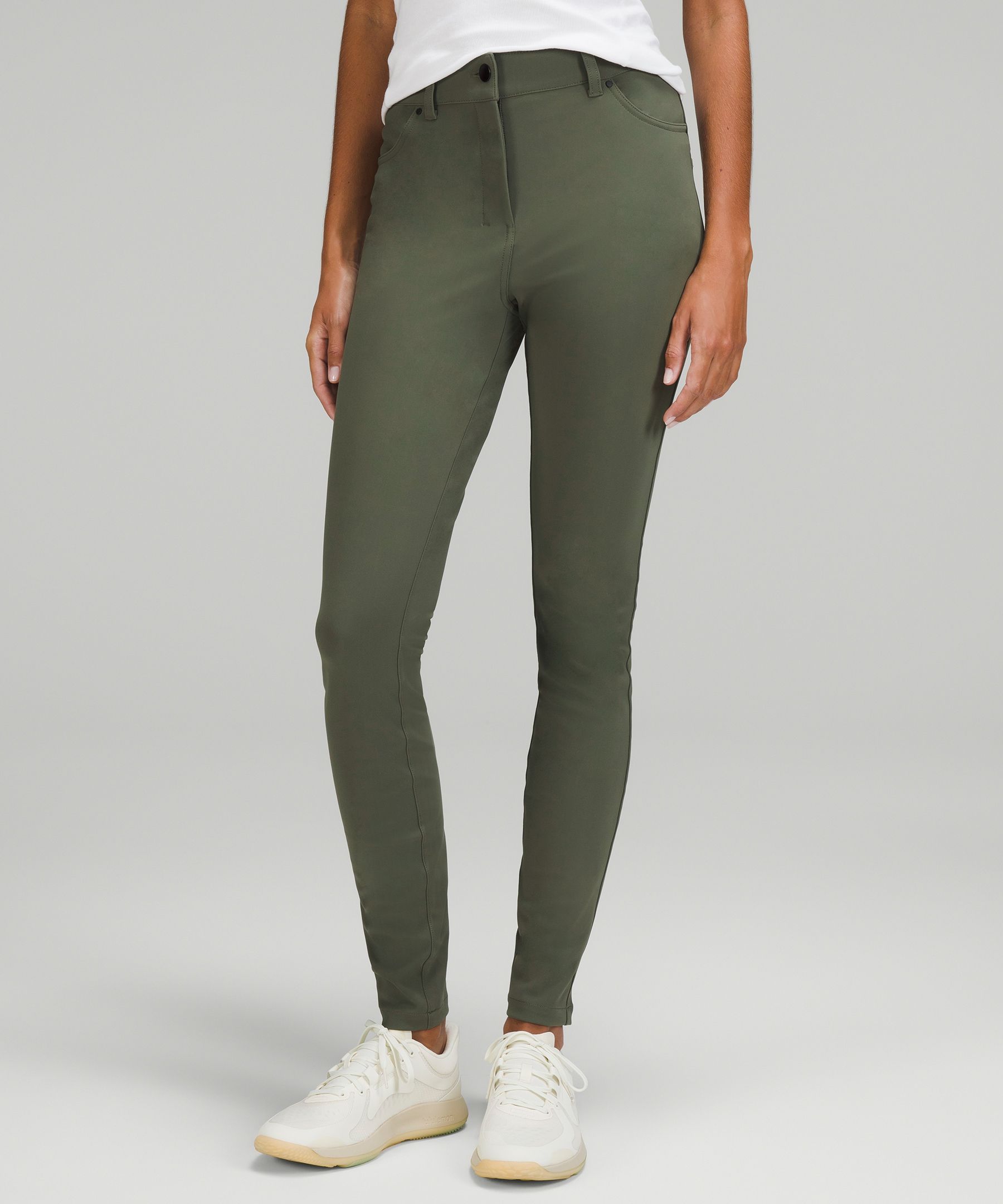 Lululemon City Sleek Slim-Fit 5 Pocket High-Rise Pant - Grey Sage