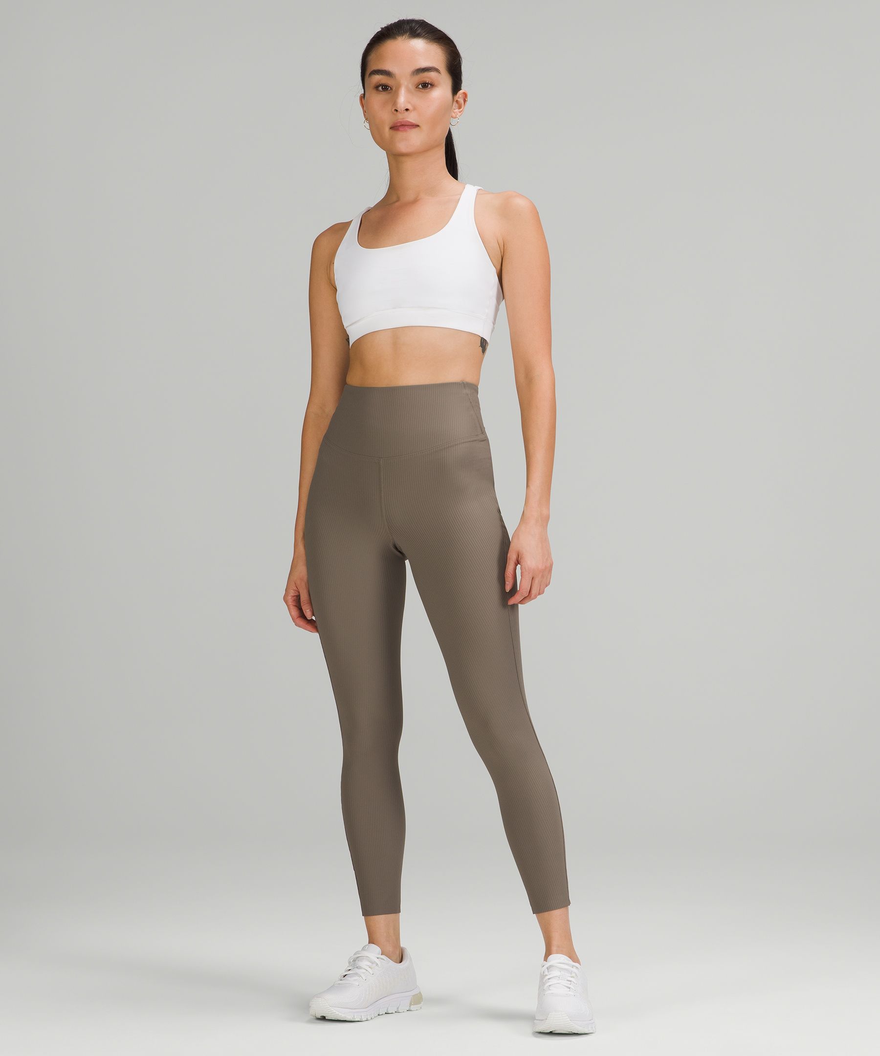 NWT lululemon Base Pace HR Tight 25* Ribbed Size10 Everglade