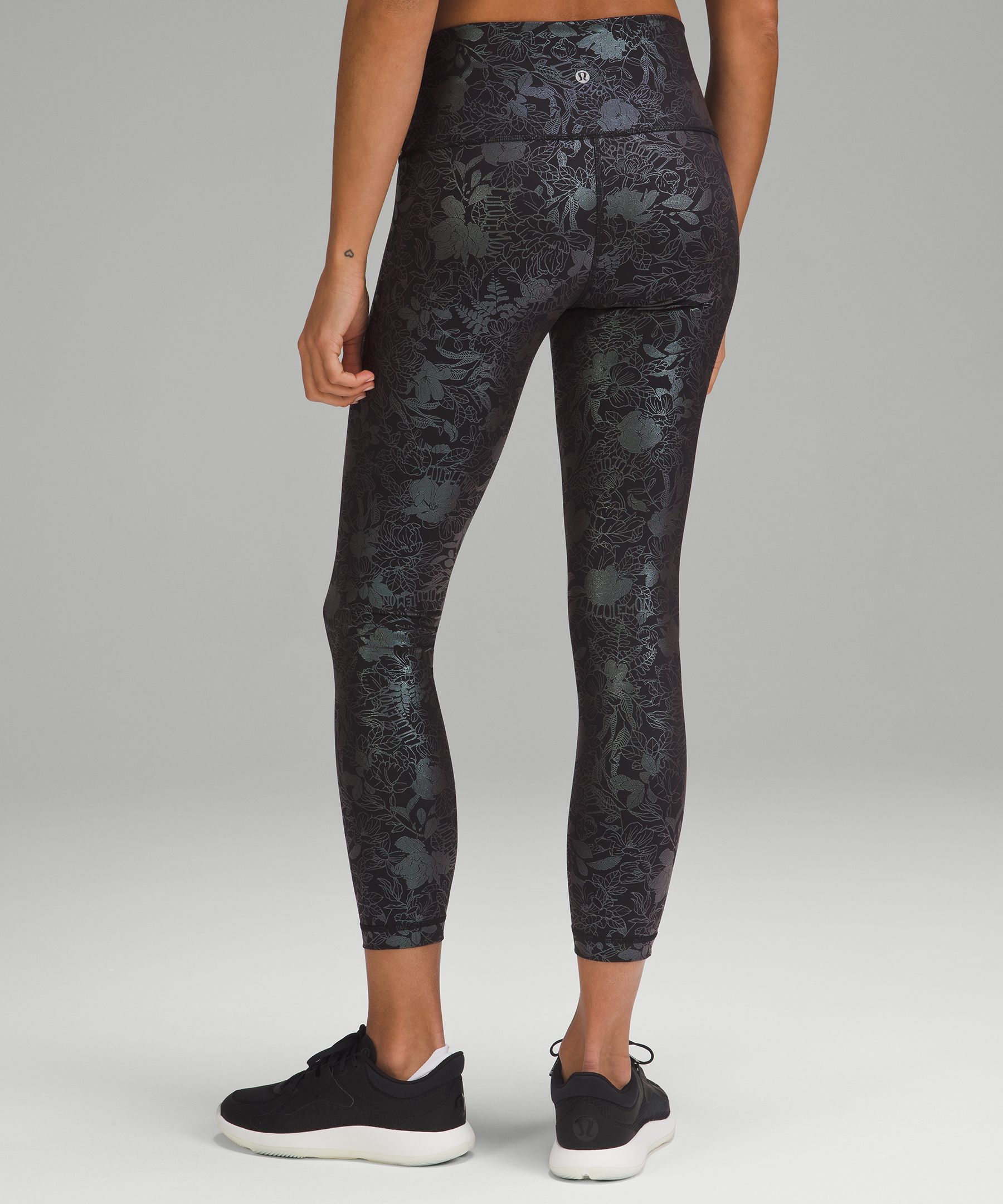 NWT Lululemon Wunder Under Hi Rise Tight Pant Embossed Adorned Emboss Black  2