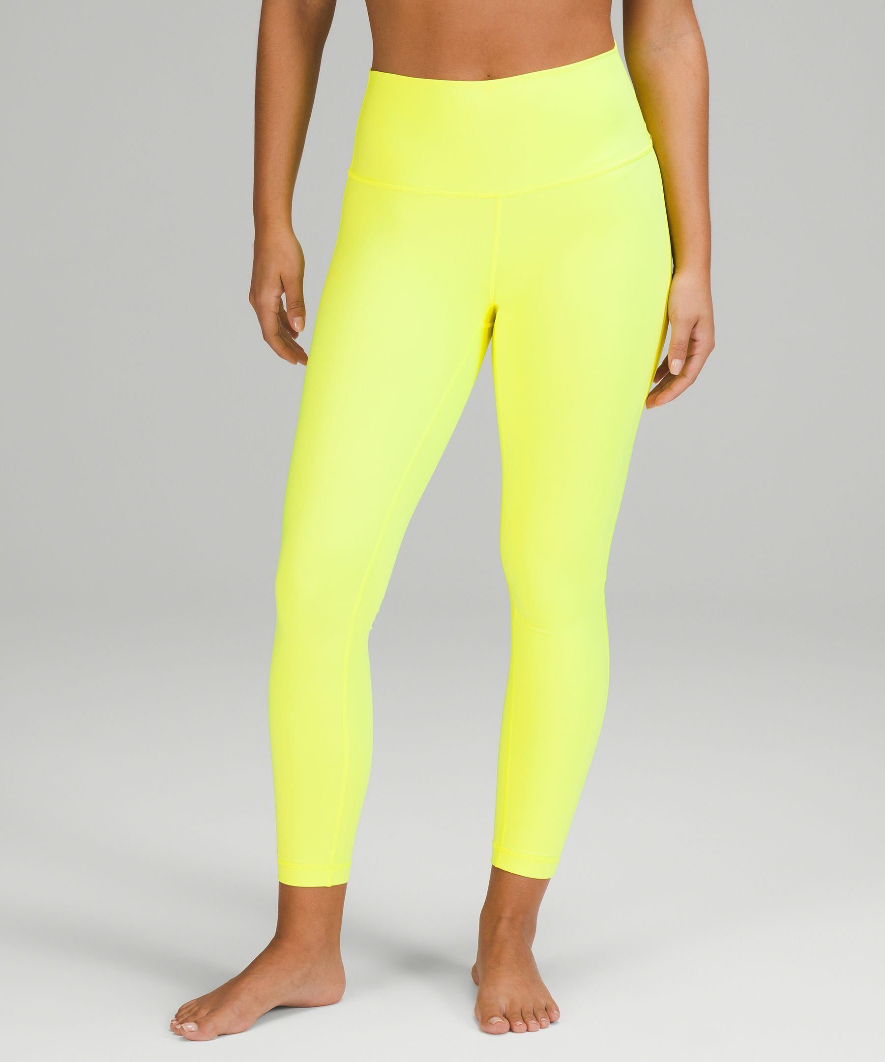 Lululemon Wunder Under High-rise Tights 25" Full-on Luxtreme In Highlight Yellow