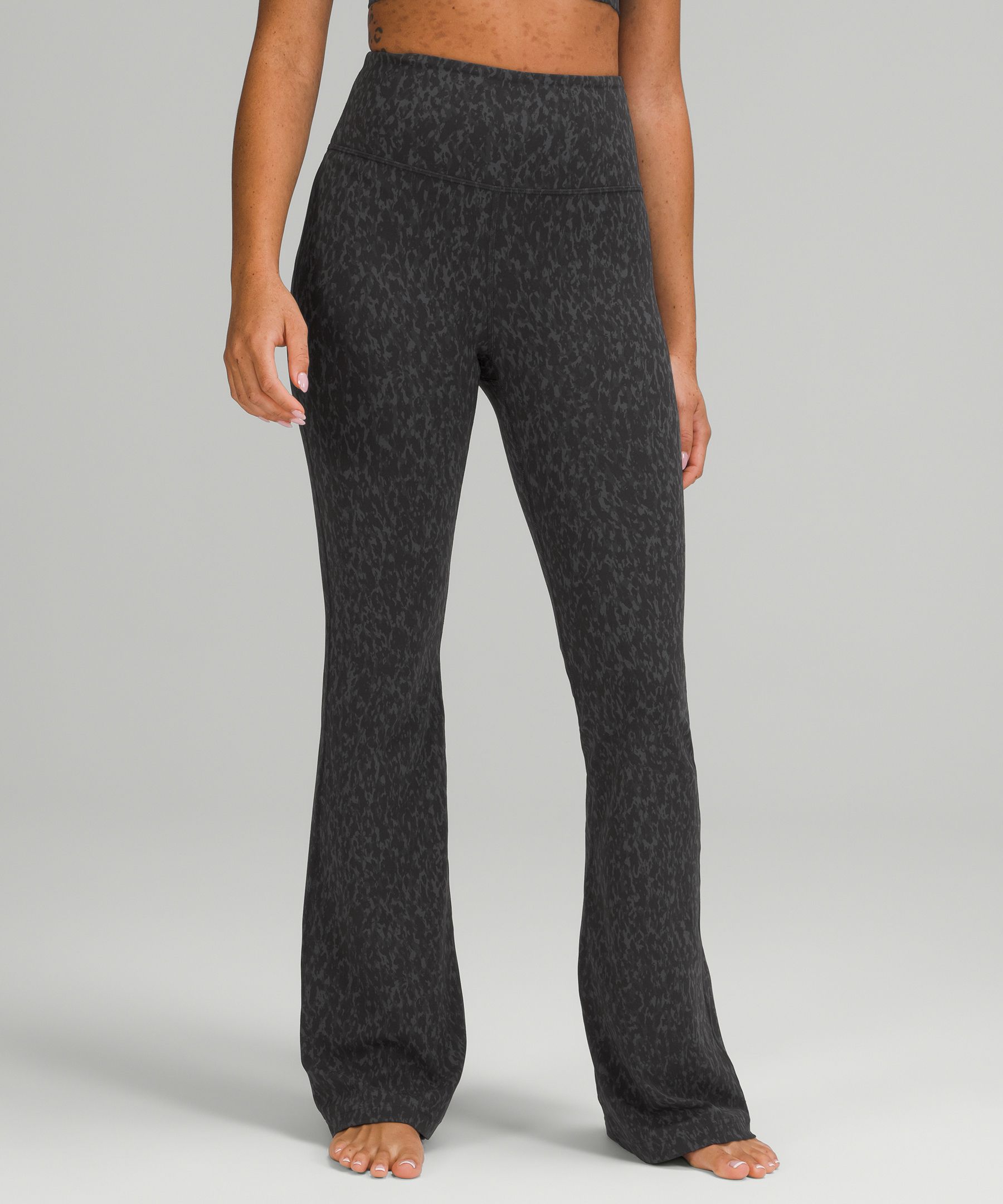 Lululemon Groove Super-high-rise Flared Pants Nulu In Gray