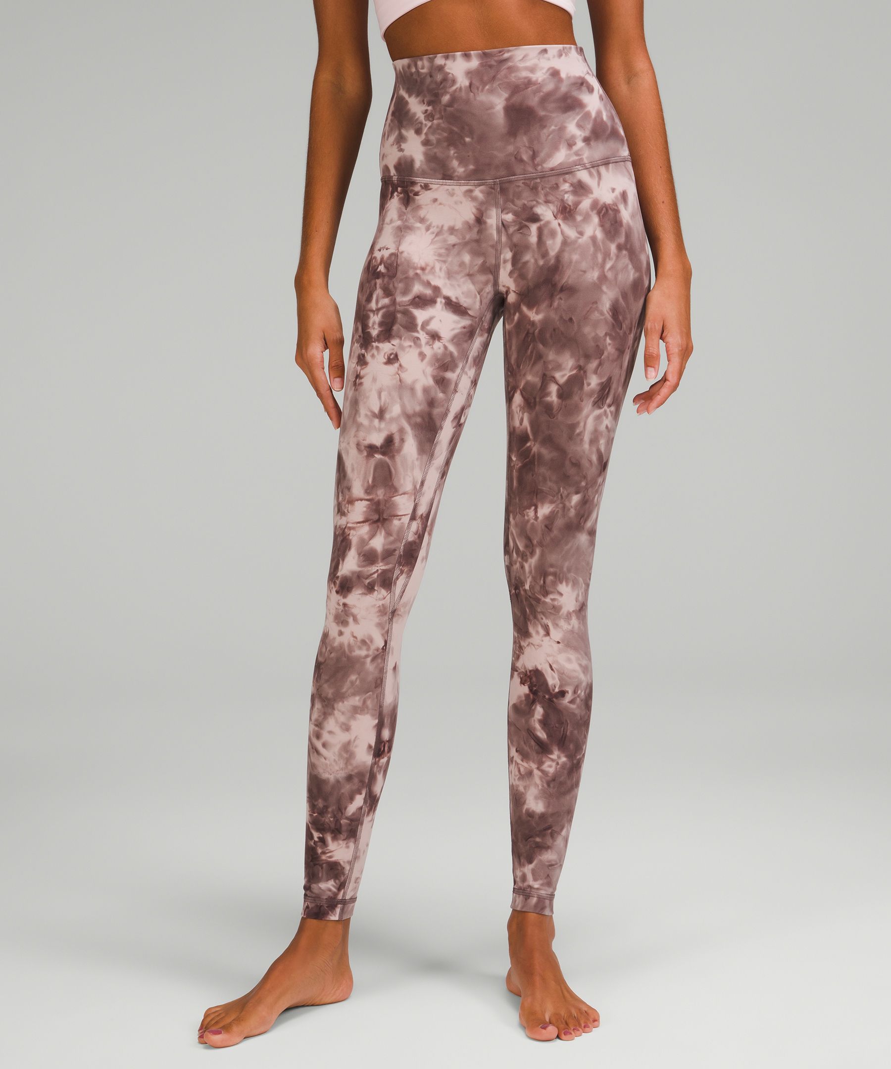 Lululemon Align™ Super-high-rise Leggings 28" In Diamond Dye Mink Bery Lunar Rock Shadow Grey