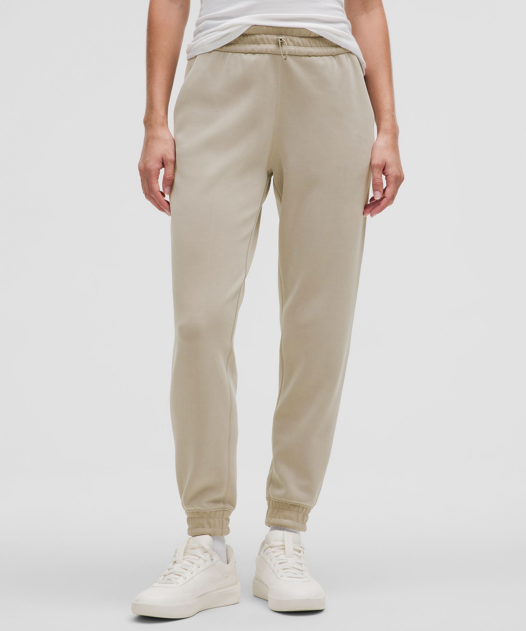 Brushed Softstreme High-Rise Jogger - White,Neutral