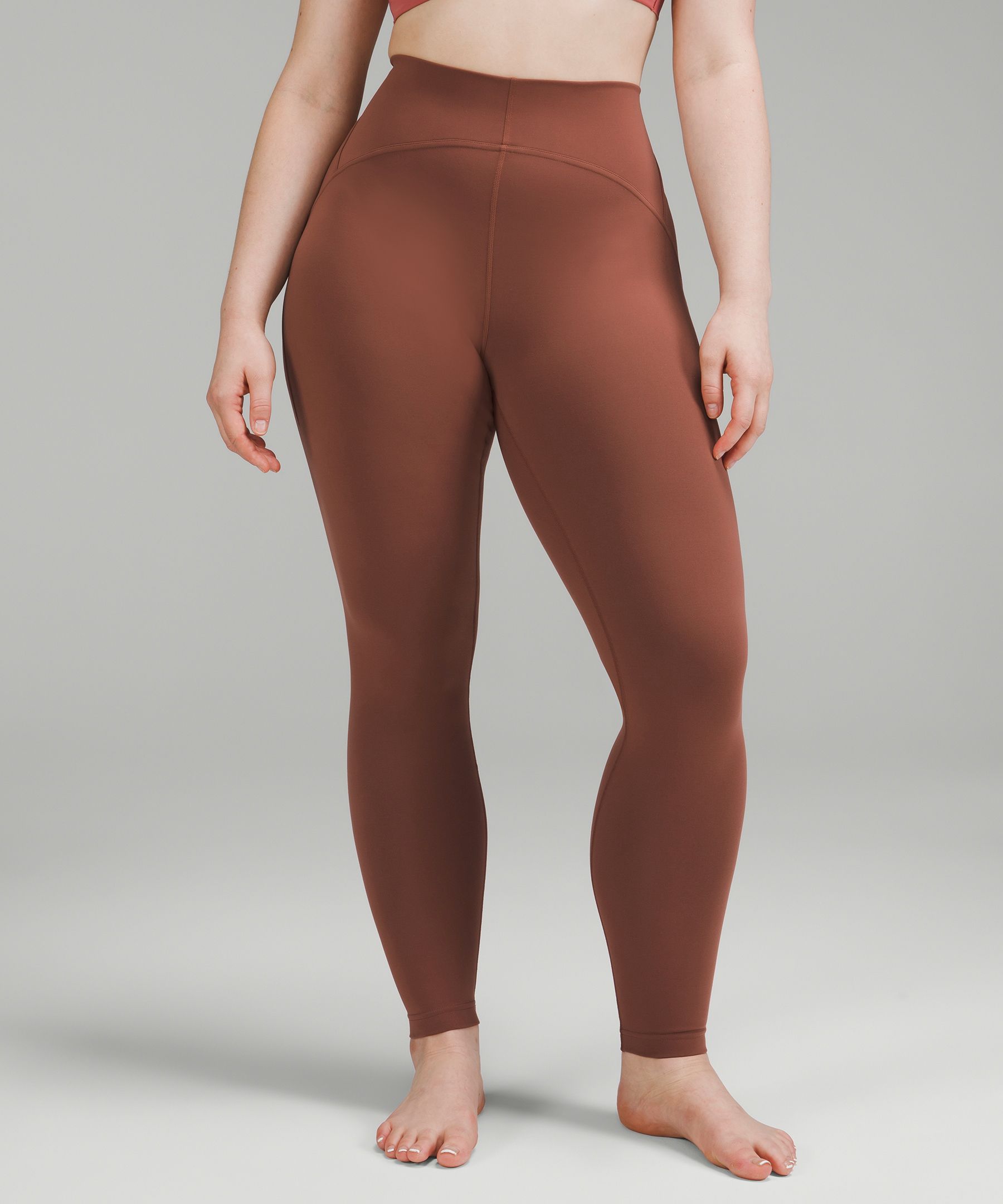 Lululemon unlimit high rise tights 25” BROWN EARTH Sz 6