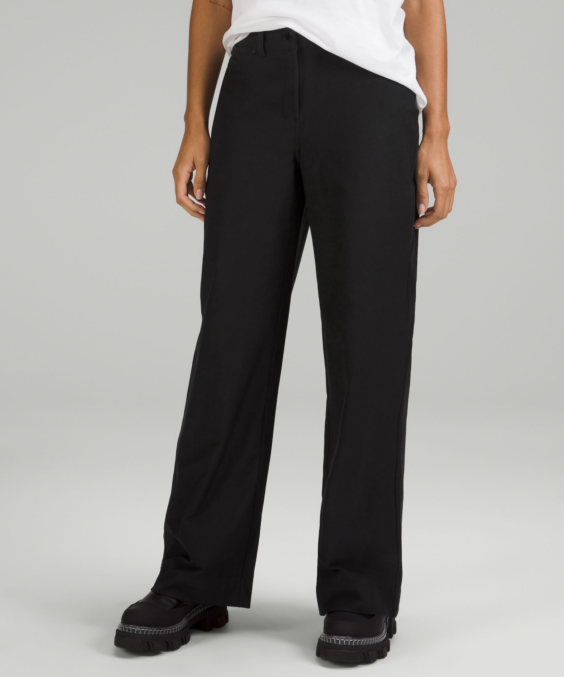 City Sleek 5 Pocket High-Rise Wide-Leg Pant Full Length *Light