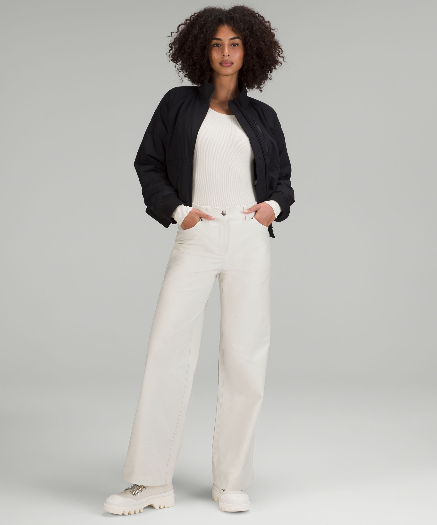 City Sleek 5 Pocket High-Rise Wide-Leg Pant Full Length