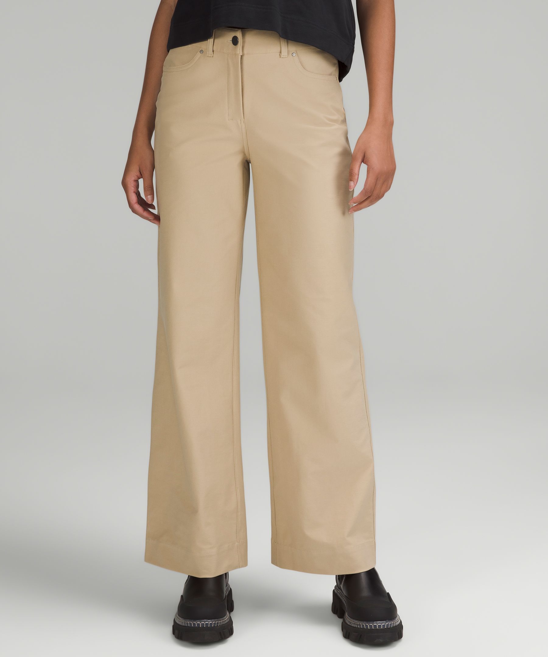 Lululemon City Sleek 5 Pocket High-rise Wide-leg Pants Full Length Light  Utilitech