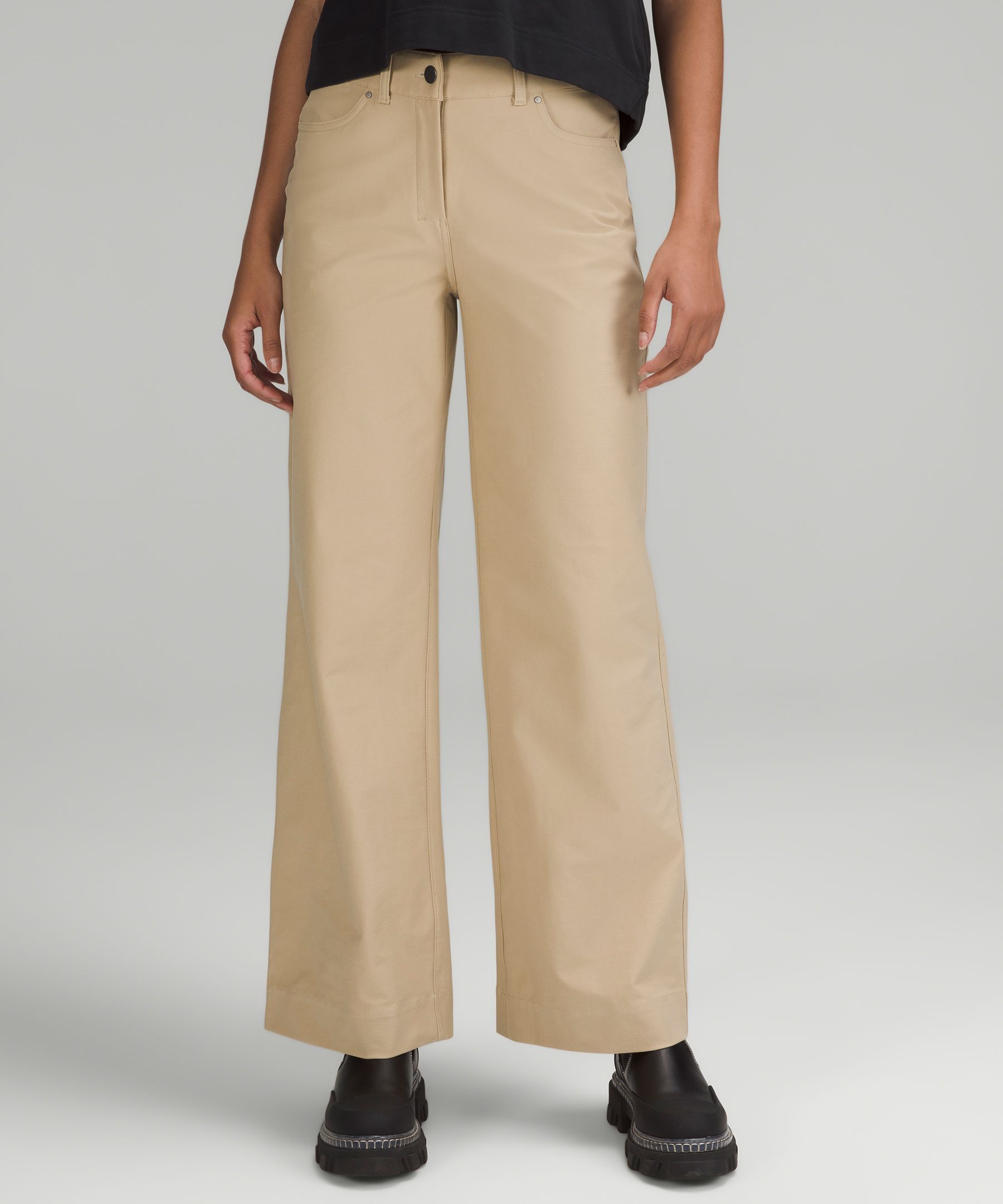 City Sleek 5 Pocket High-Rise Wide-Leg Pant Full Length *Light