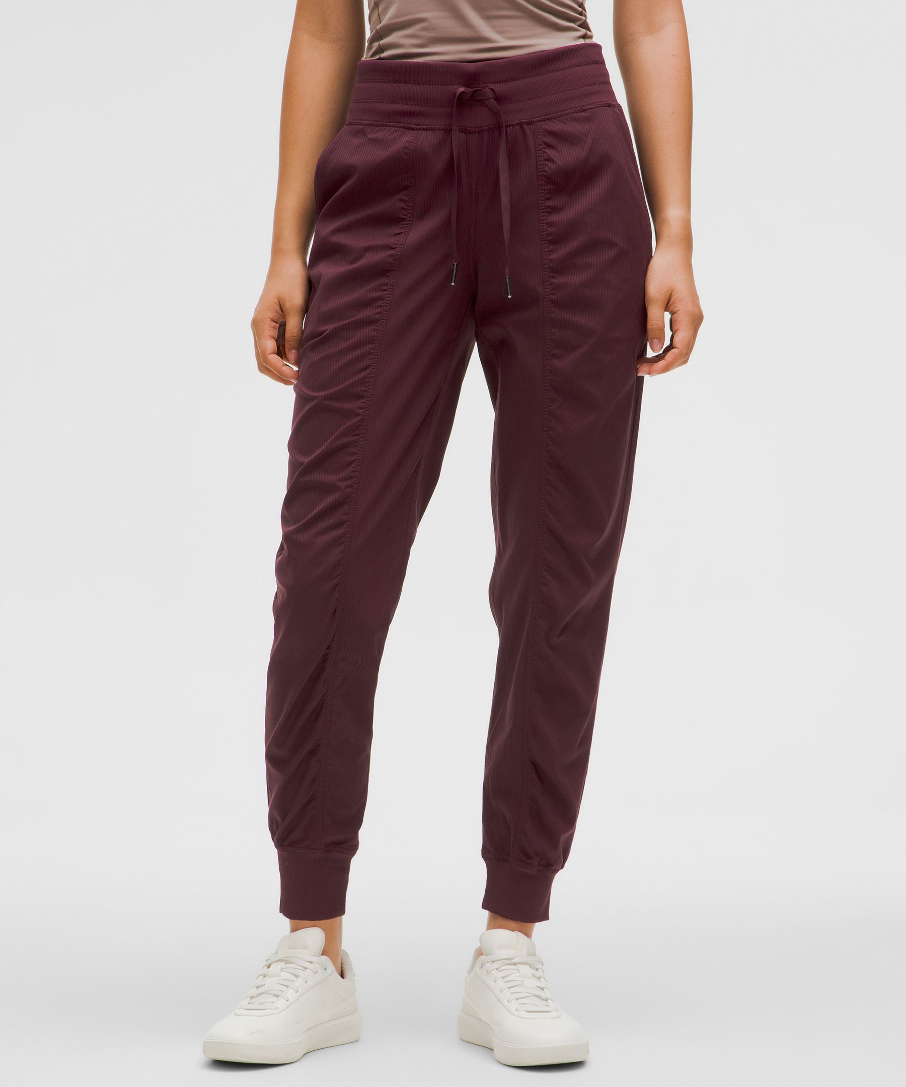 Dance Studio Mid-Rise Jogger Full Length - Burgundy,Red