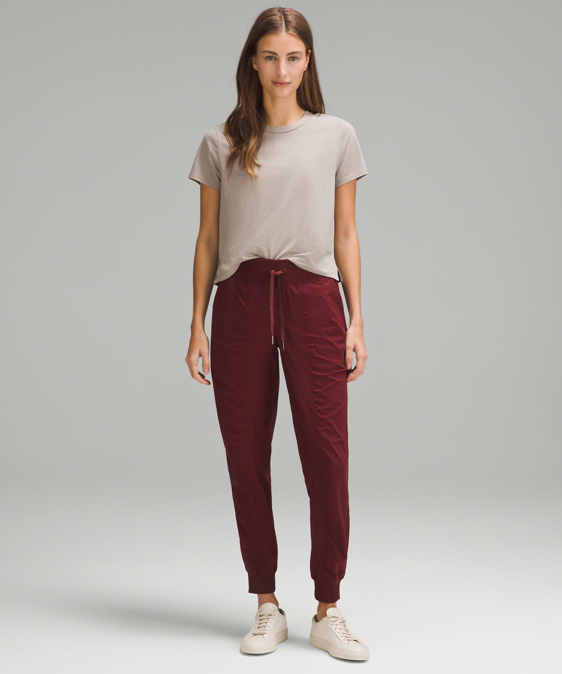 Lululemon dance studio joggers, size 4, maroon  Studio joggers, Lululemon  dance studio jogger, Clothes design