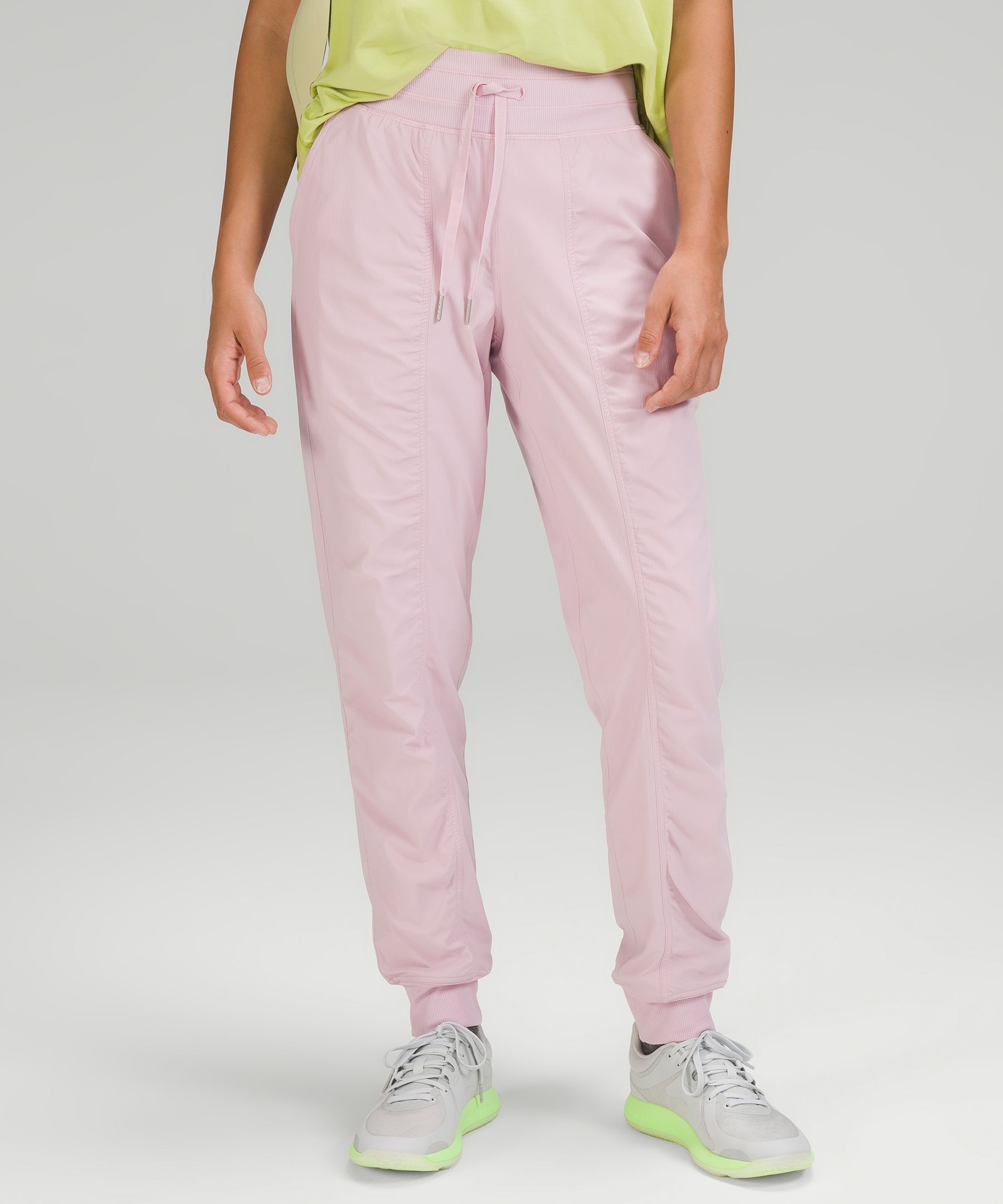 Lululemon Dance Studio Lined Mid-rise Joggers In Pink Peony