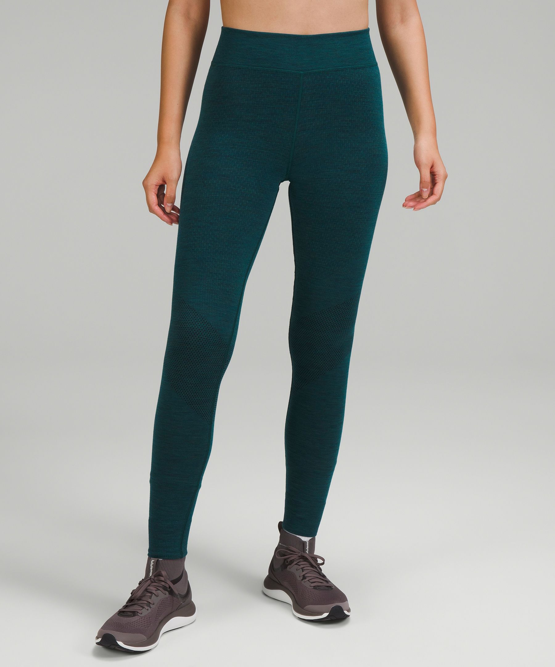 Lorna Jane Womens Take A Hike Seamless Full Length Leggings Green